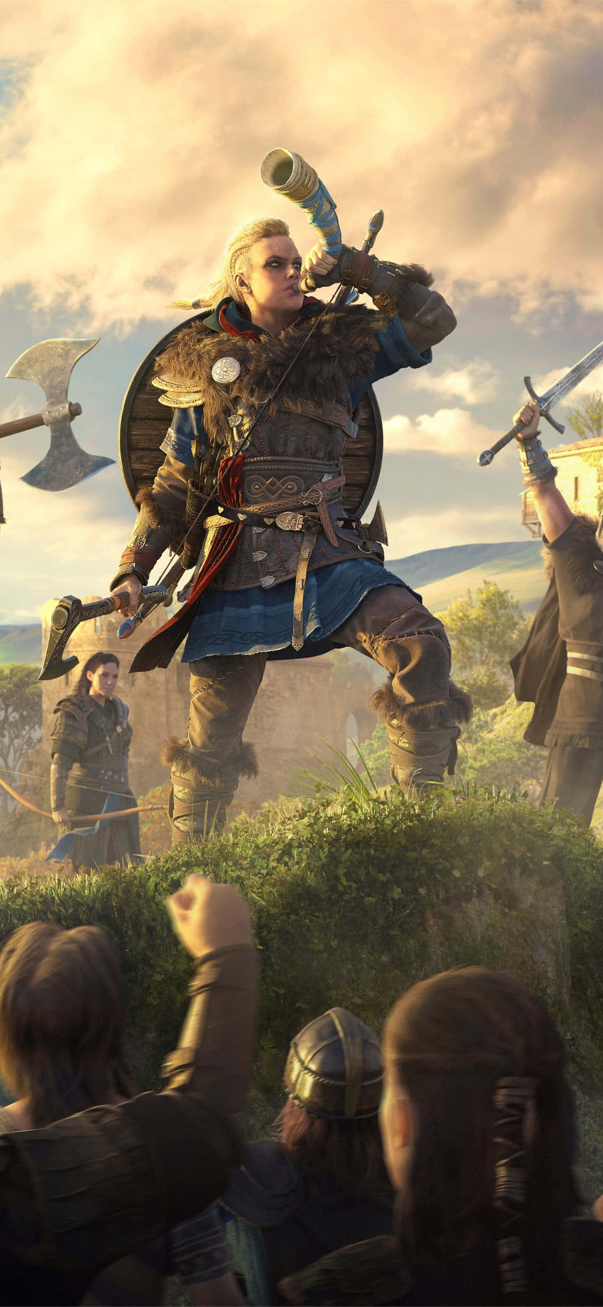 Vikings Gjallarhorn iPhone Xs Max Assassin's Creed Valhalla Background Hình nền