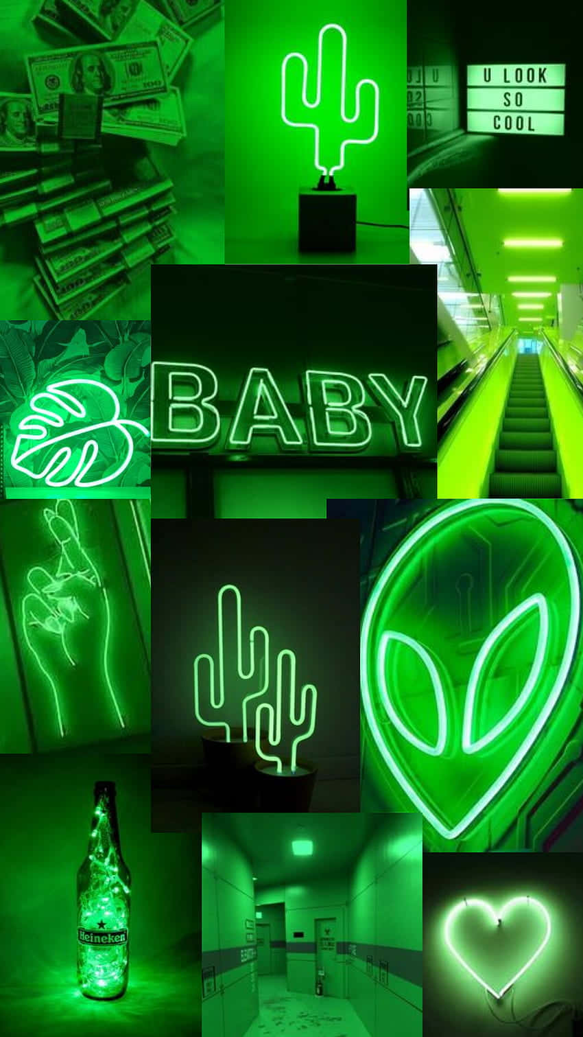 Hình Nền Xanh Neon Đầy Mê Hoặc Hình nền