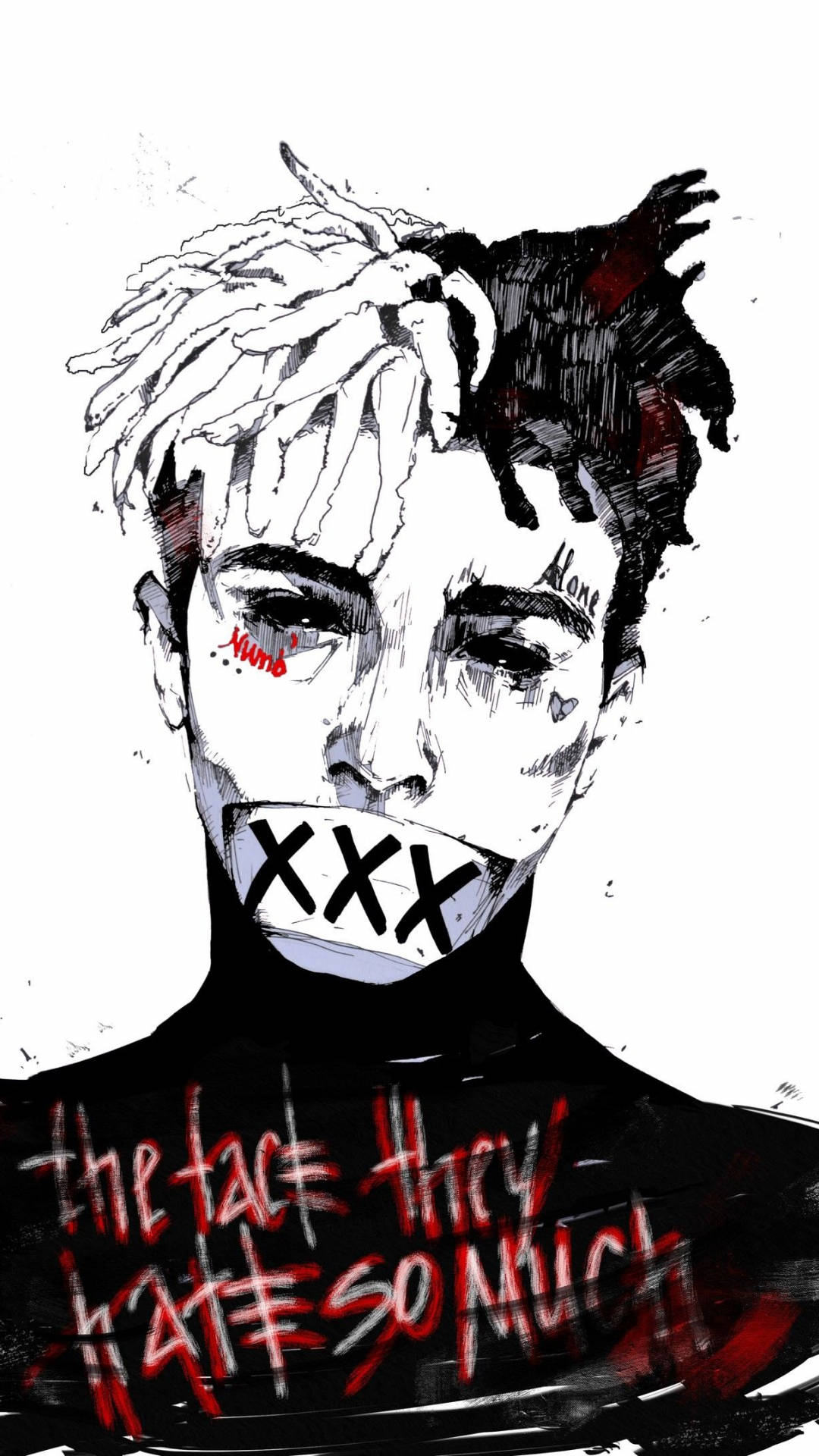 Hình vẽ anime Xxxtentacion Hình nền