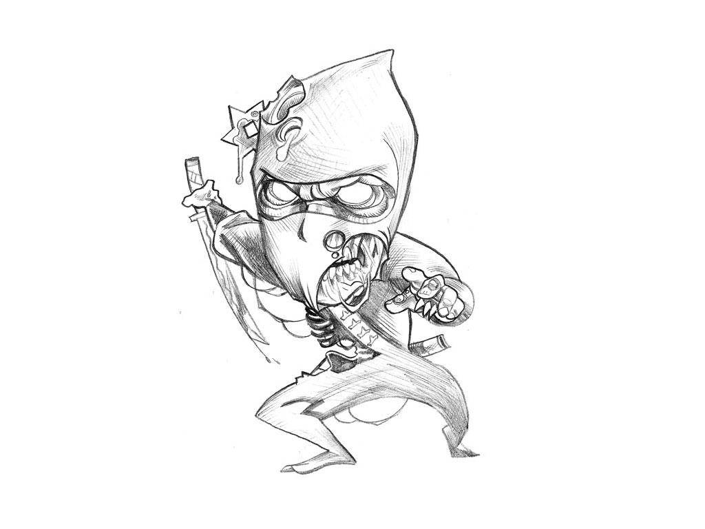 Hình Vẽ Ninja Zombie Ngầu Hình nền