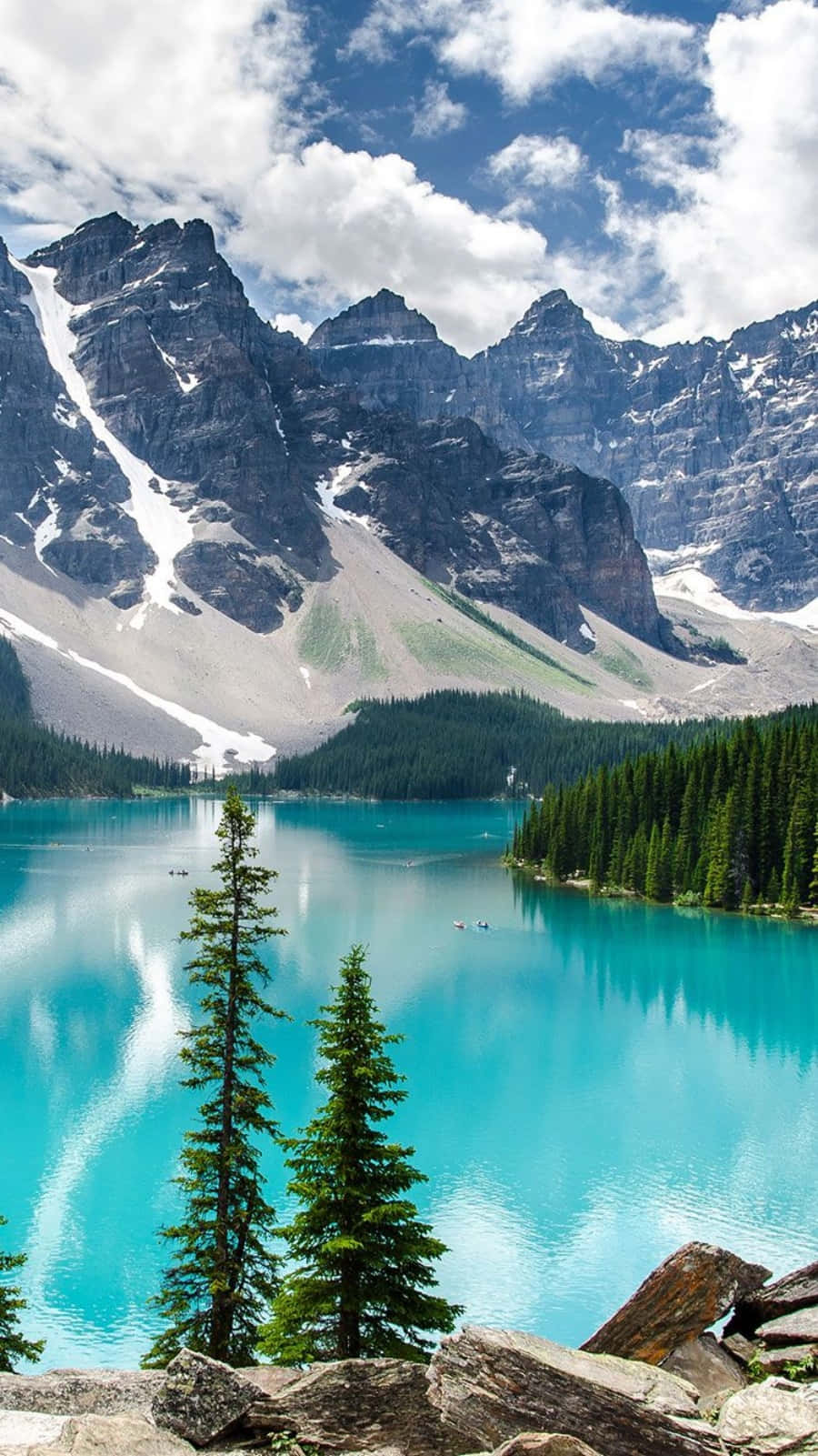 Hồ Moraine Canada Cho Android Thiên Nhiên Hình nền