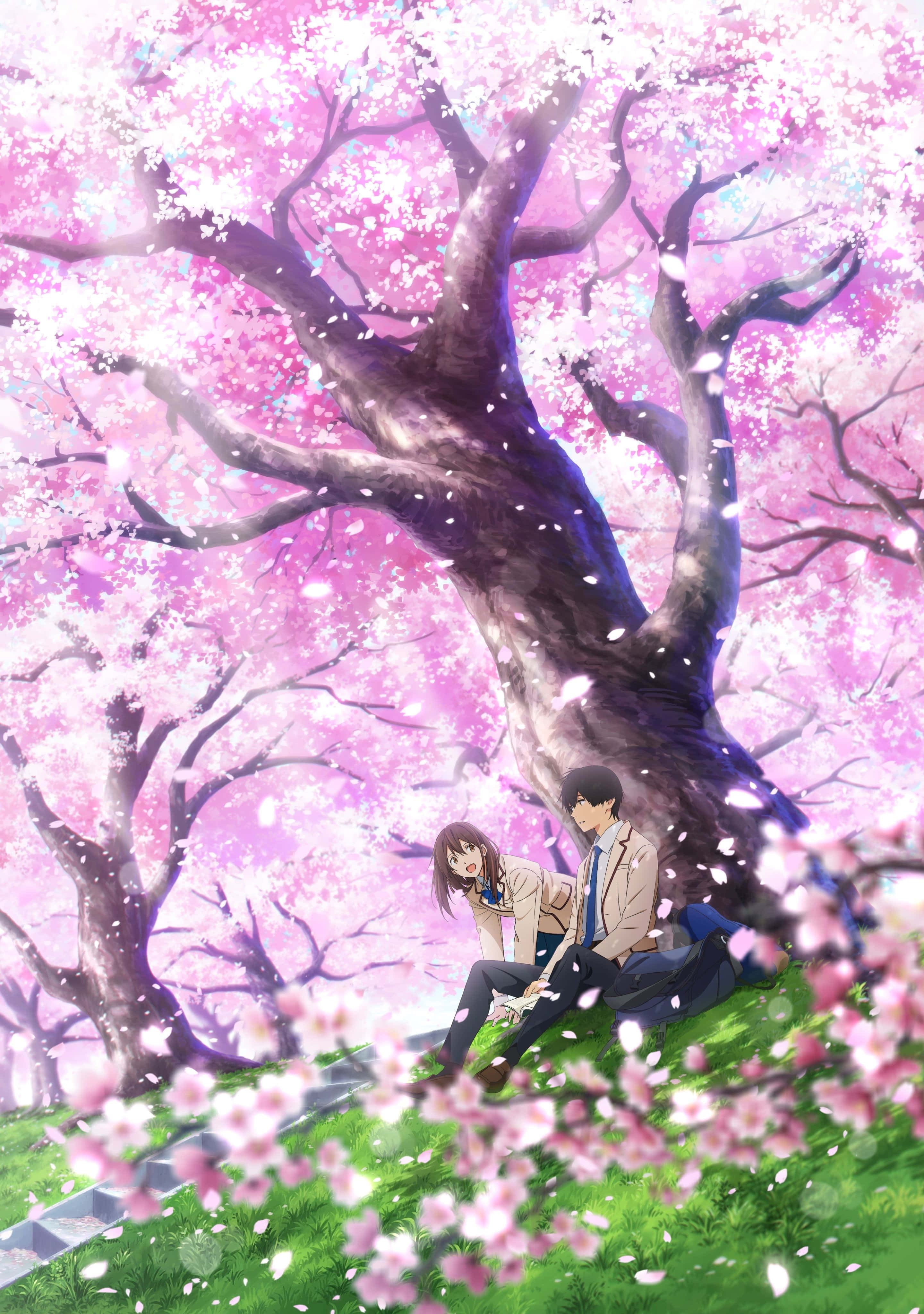 Hoa anh đào Anime - Nền tảng từ phim Em Muốn Ăn Tụy Của Anh Hình nền