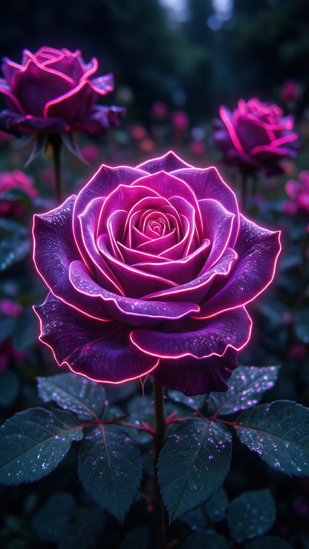 Hoa Hồng Neon Hình nền