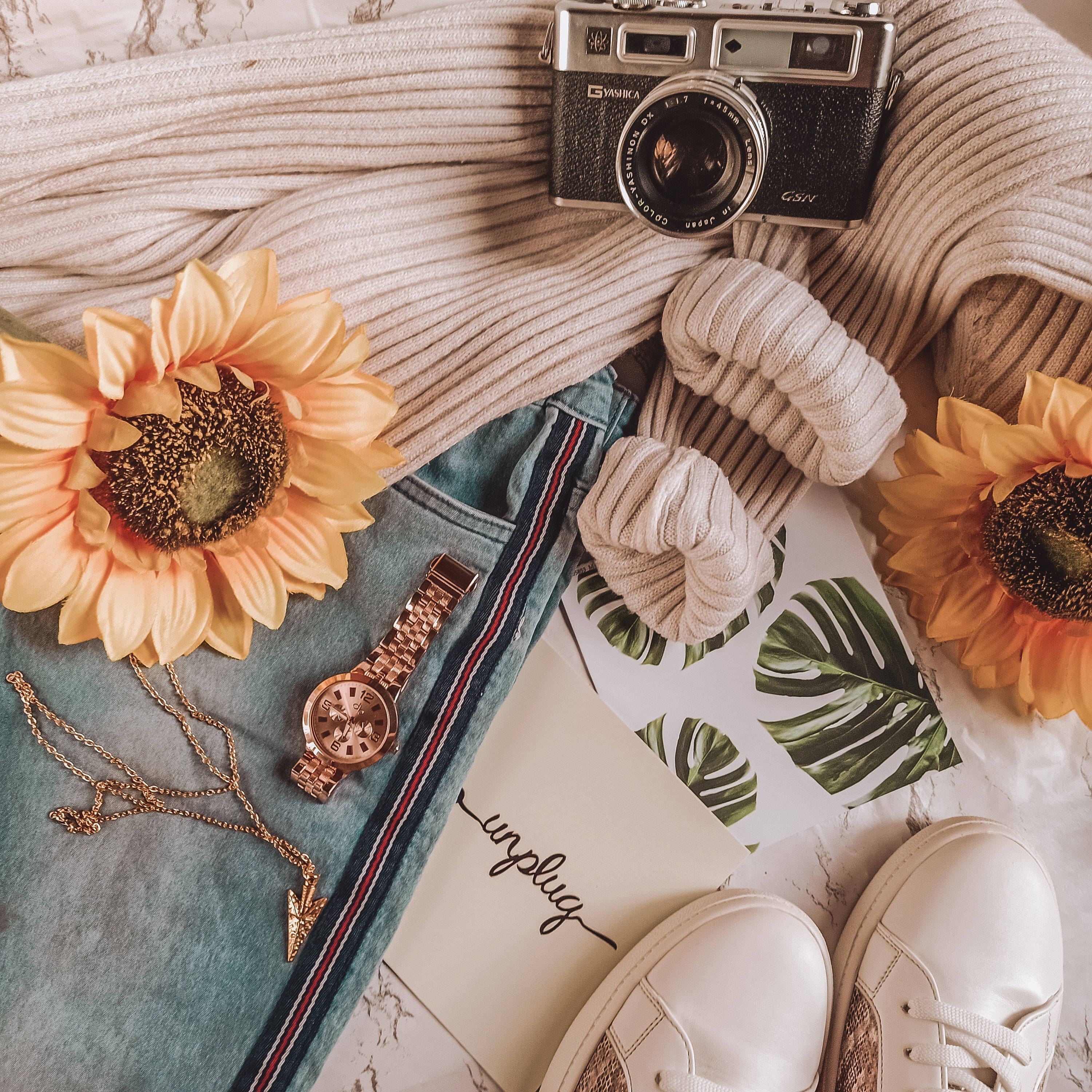 Hoa hướng dương phong cách Preppy Hình nền