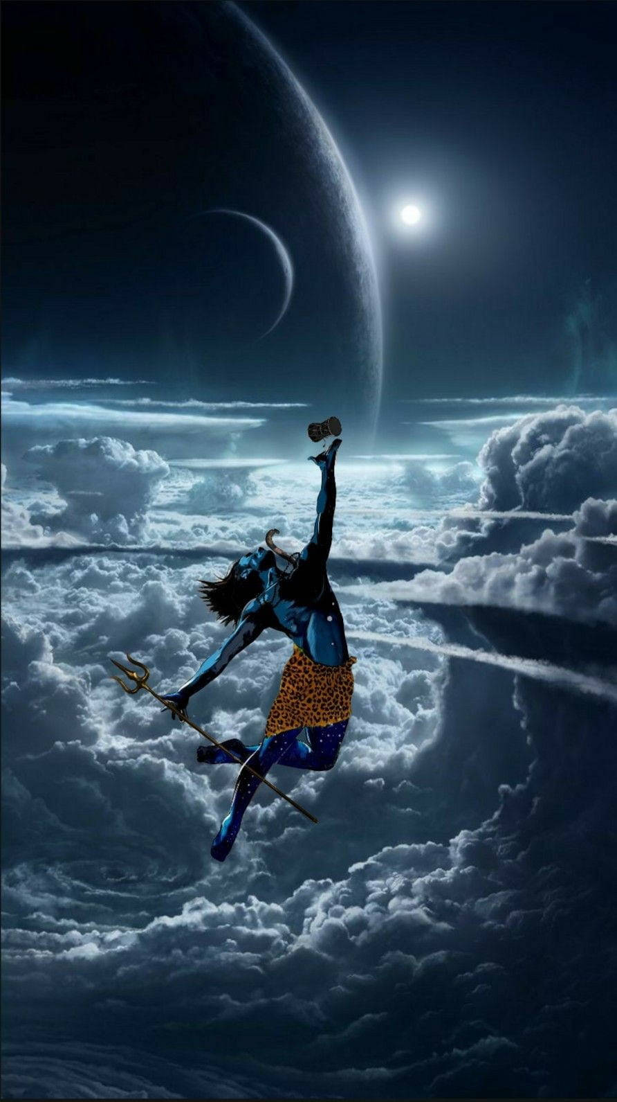 Hóa Thân Rudra Mahadev Trên Bầu Trời Hình nền