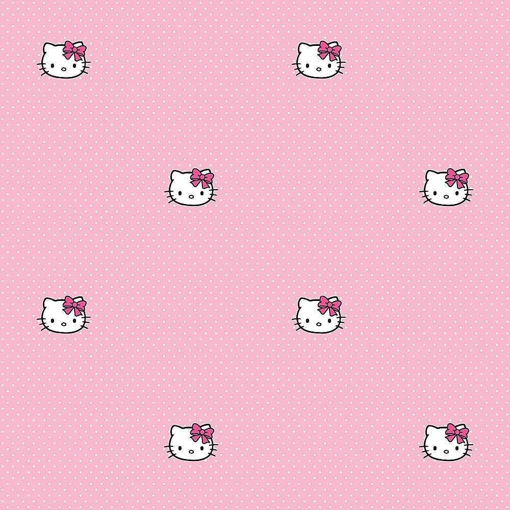 Họa tiết đầu Hello Kitty màu hồng Hình nền