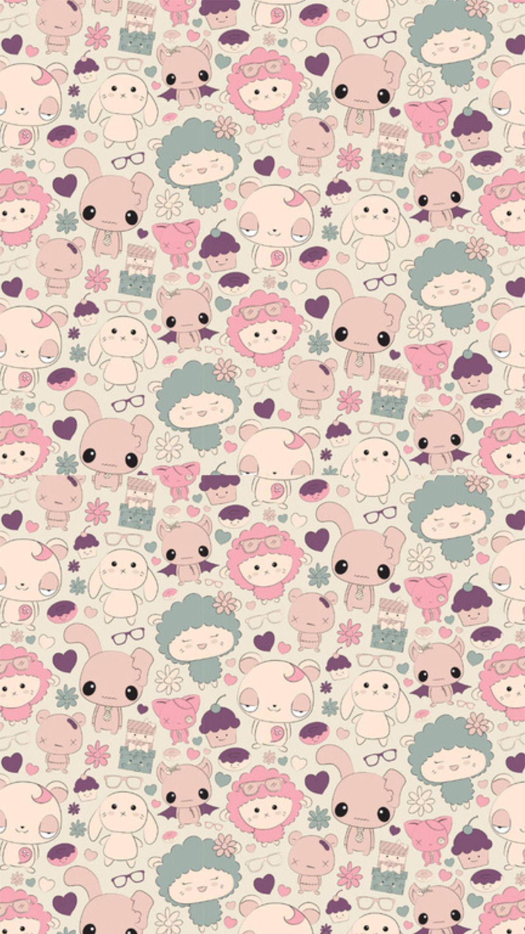Họa Tiết Động Vật Kawaii Dễ Thương Hình nền