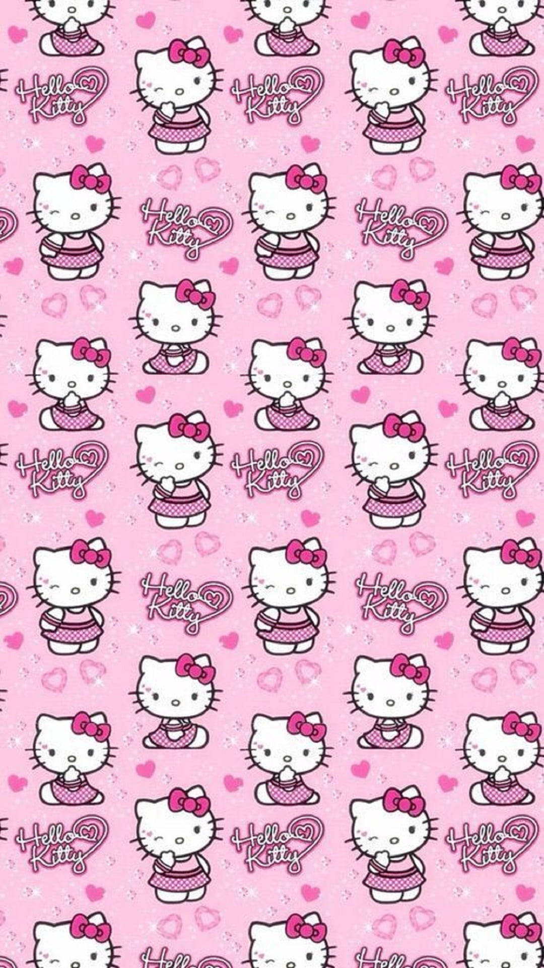 Họa Tiết Hello Kitty Màu Hồng Đầy Ắp