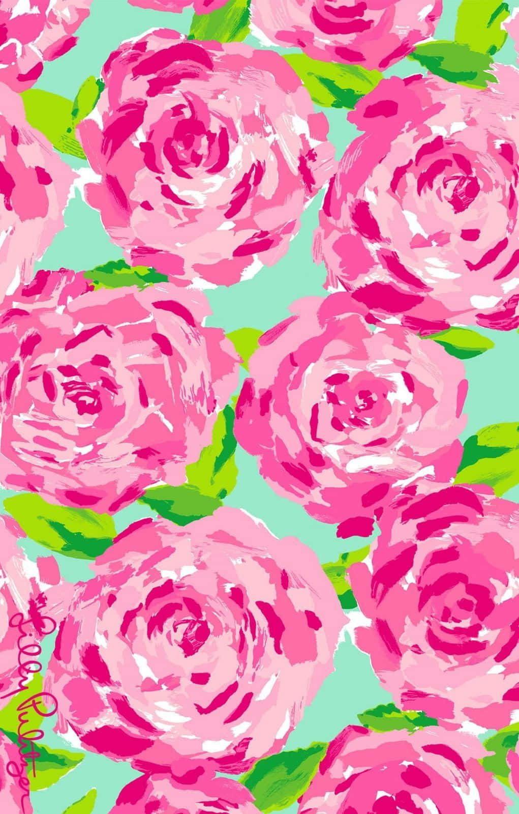Họa tiết Lilly Pulitzer thanh lịch với màu sắc rực rỡ Hình nền