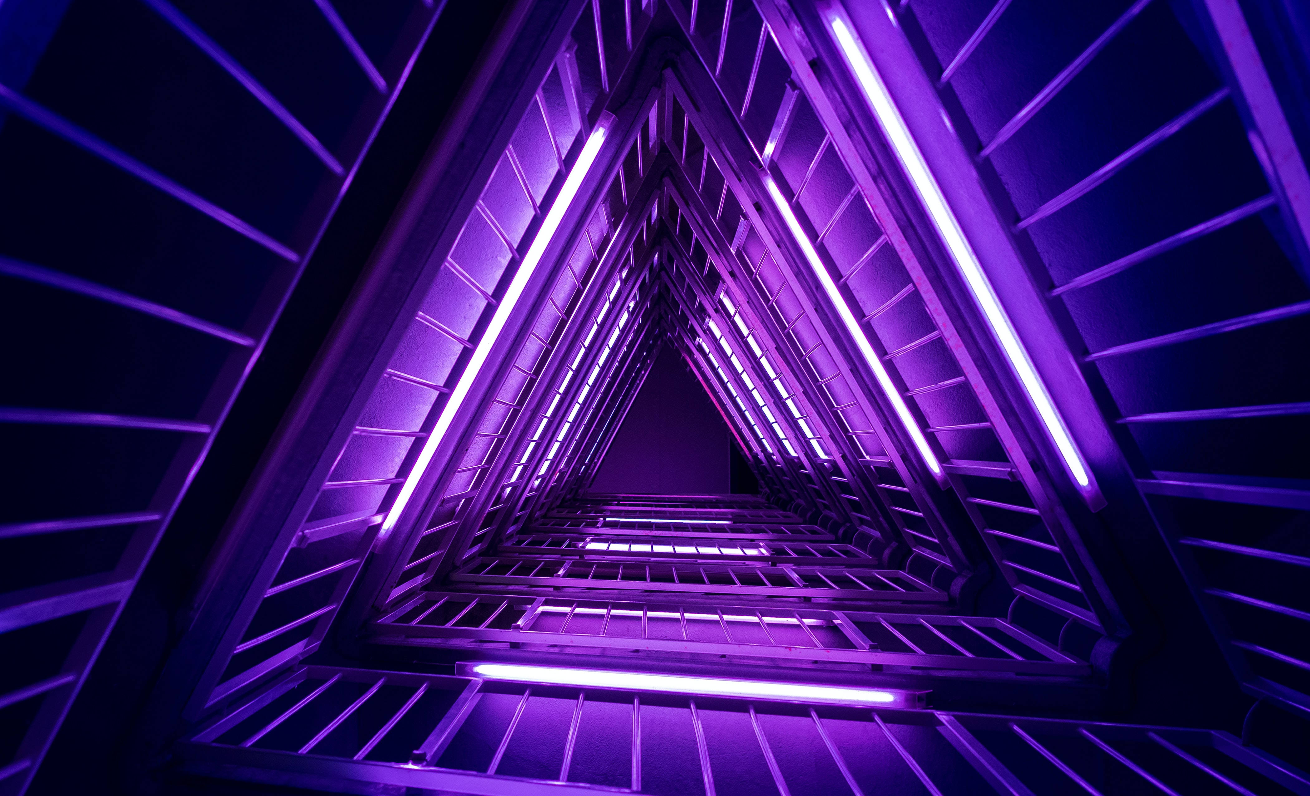 Hoa văn ánh sáng tím neon thẩm mỹ Hình nền