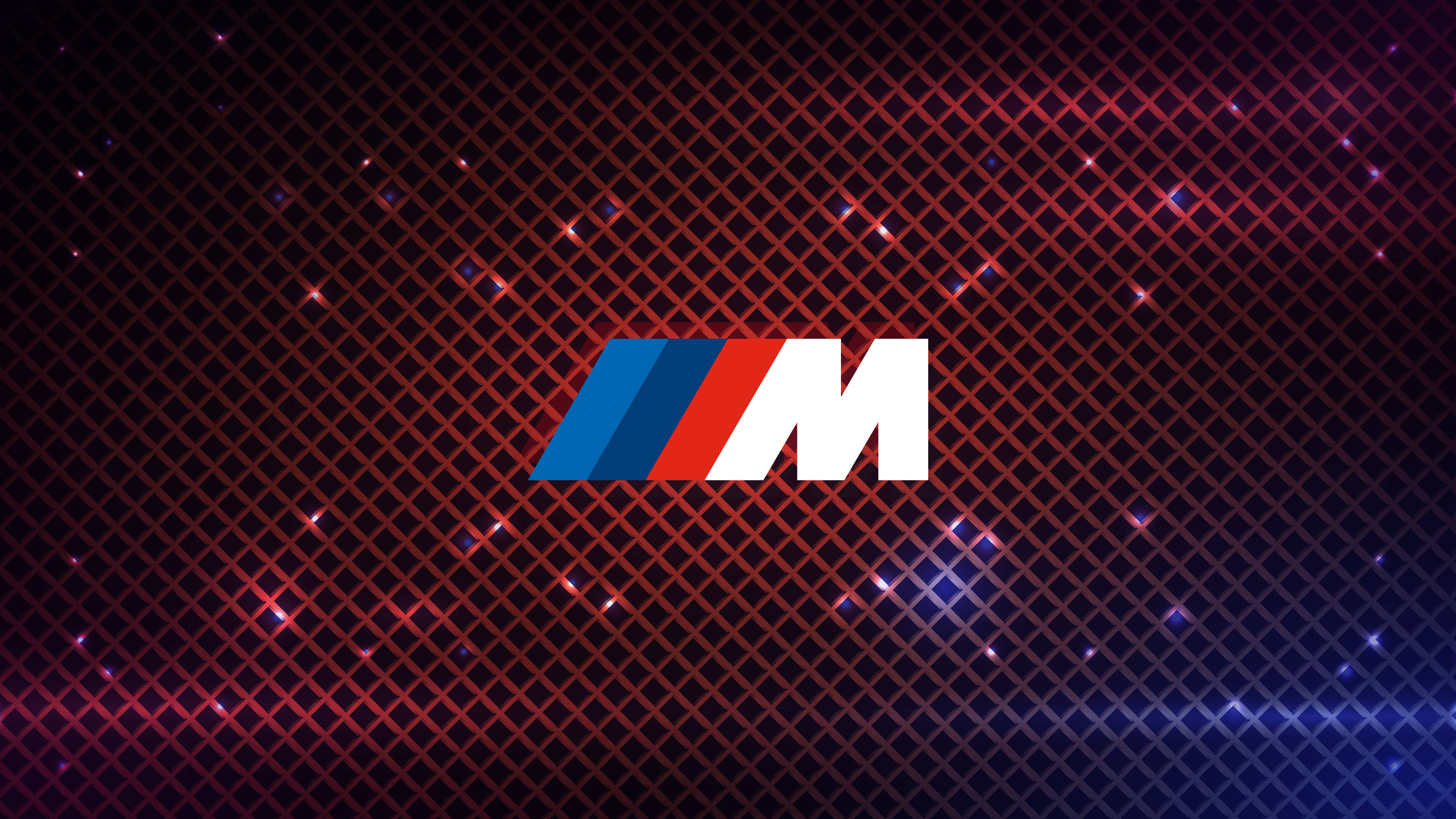 Hoa văn mắt cáo đỏ với logo BMW M Hình nền