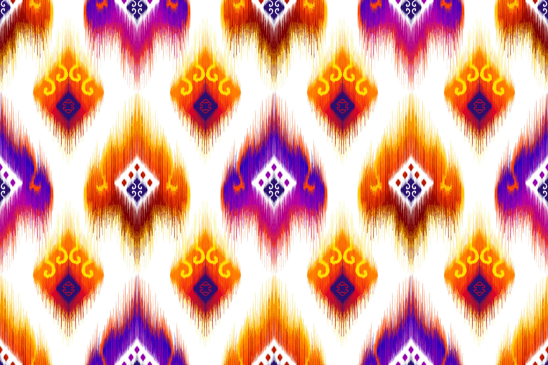 Hoa văn vải Ikat Bukhara Hình nền