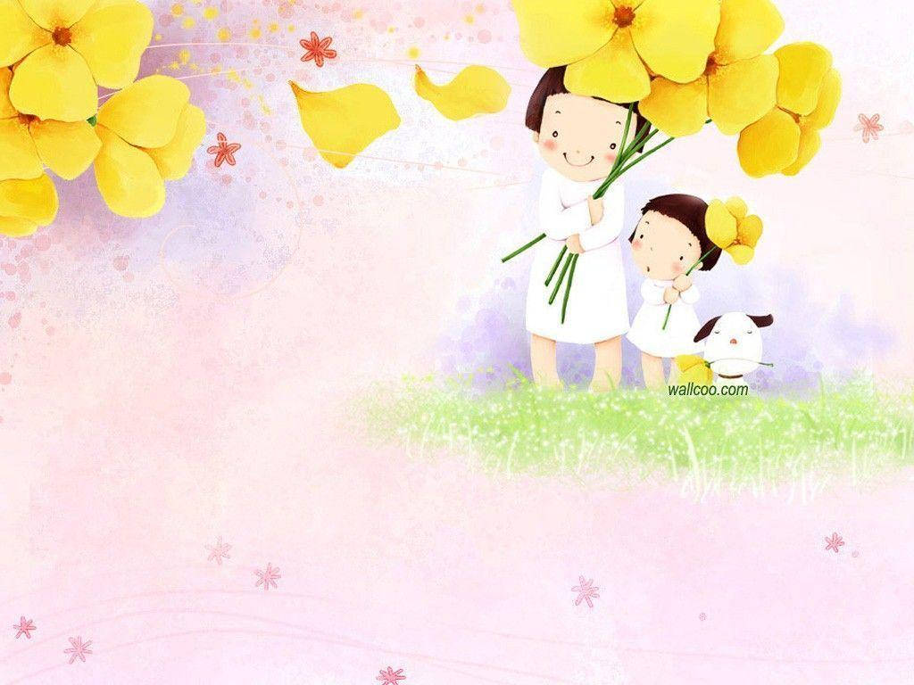 Hoa Vàng Dễ Thương Cho Desktop Hình nền