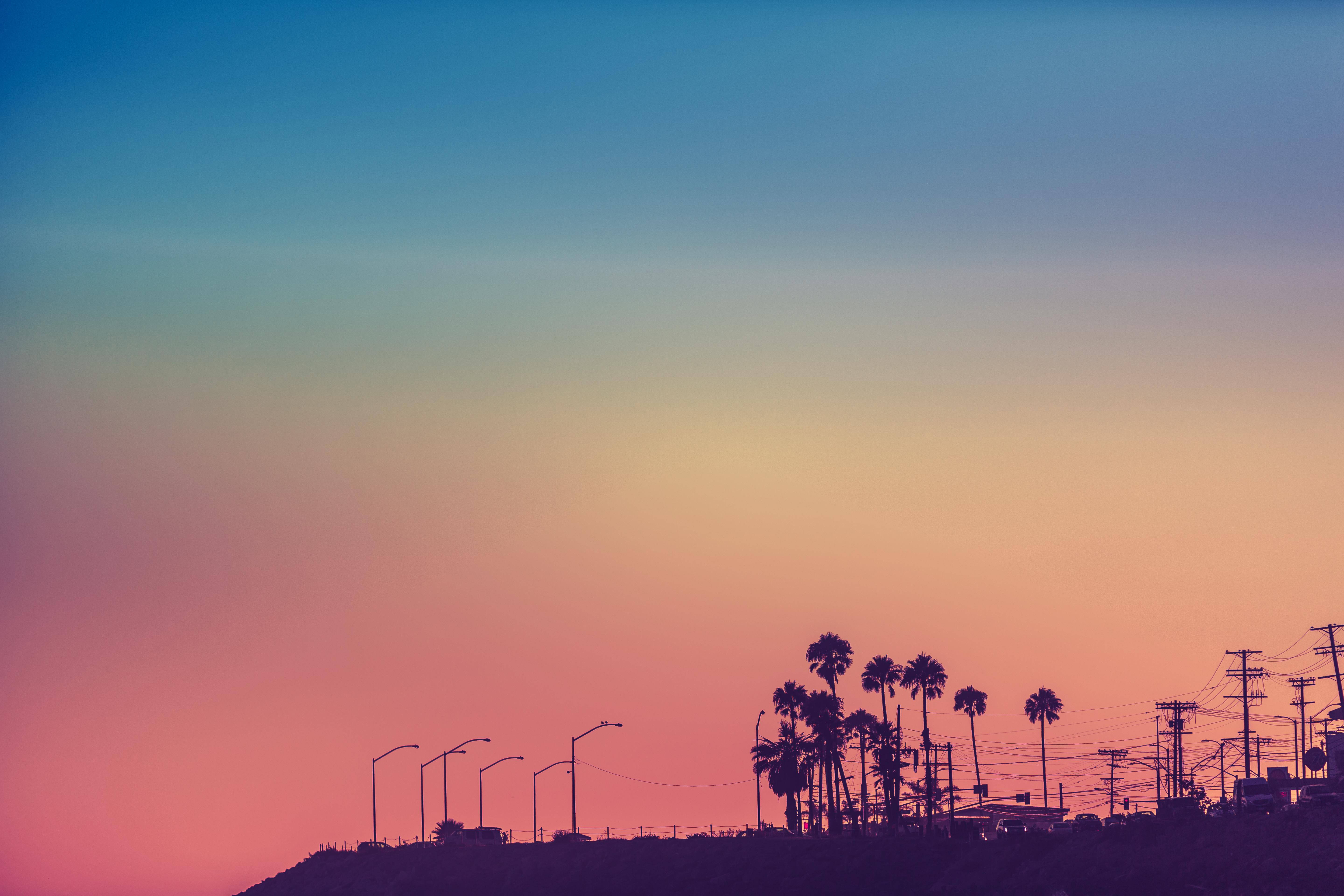 Hoàng hôn đầy màu sắc của Los Angeles Hình nền
