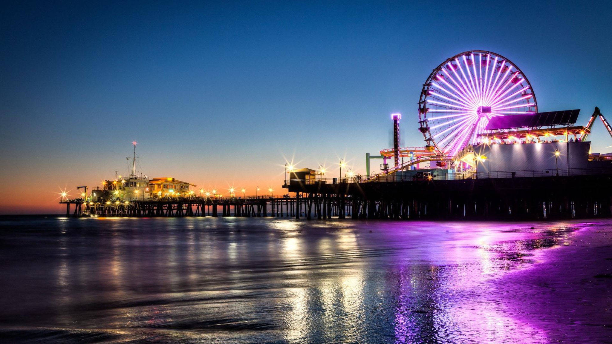 Hoàng Hôn Bến Cá Los Angeles Hình nền