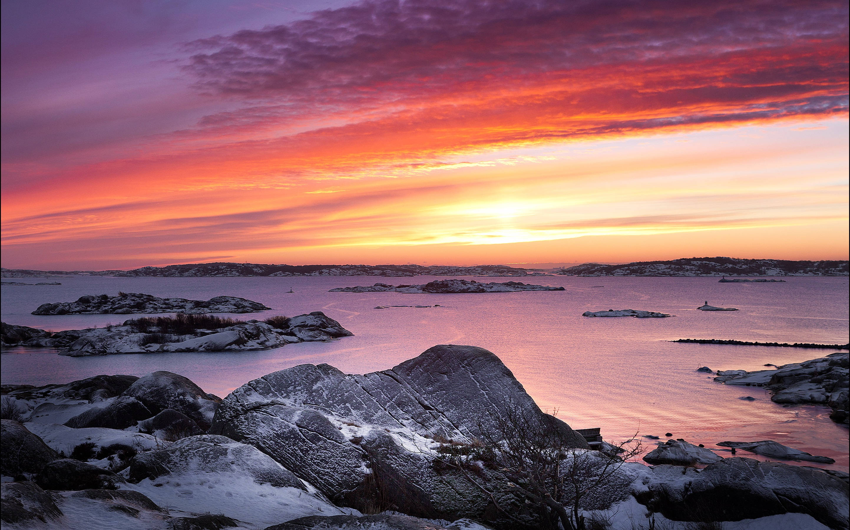 Hoàng hôn đẹp ở Gothenburg Hình nền