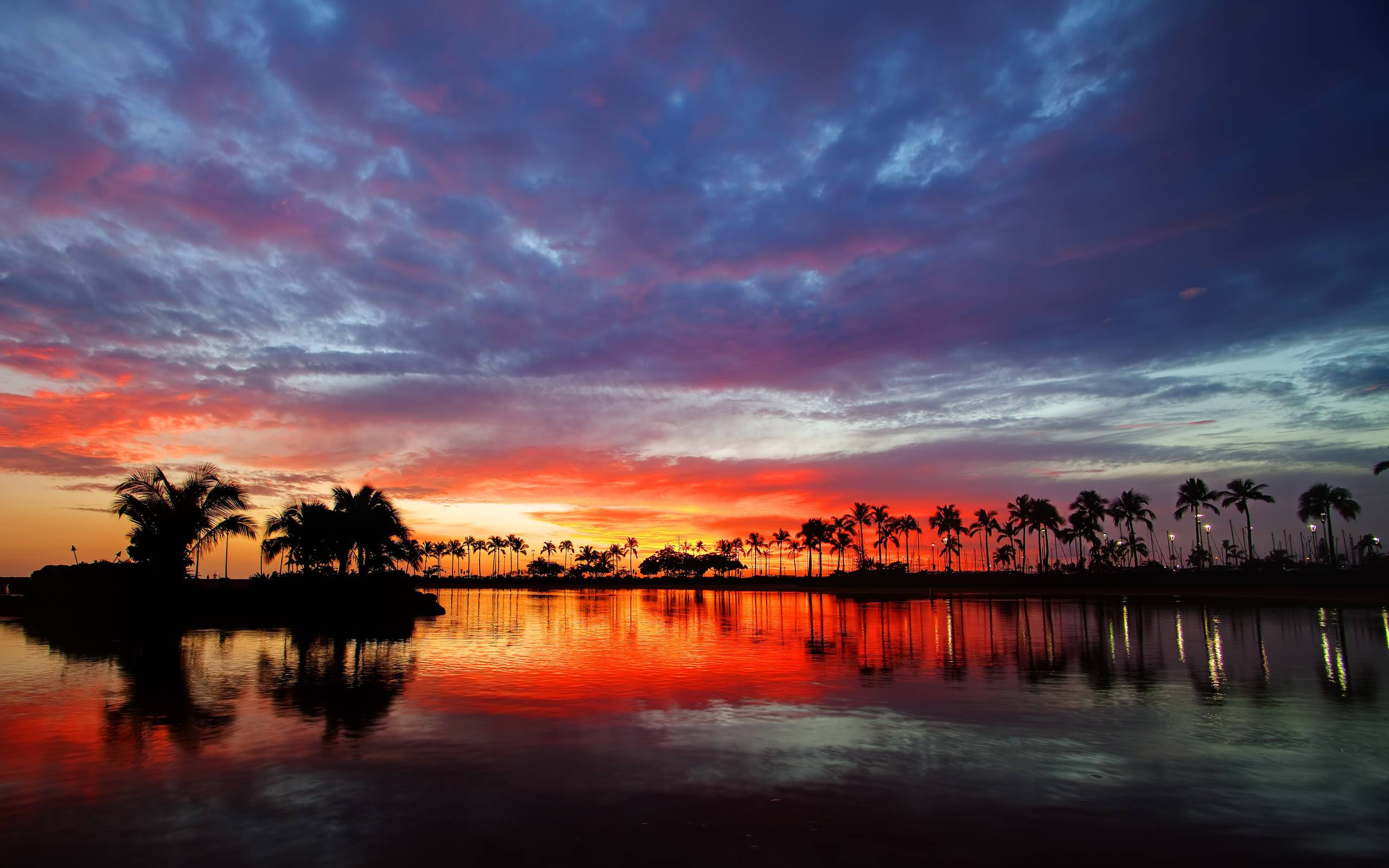 Hoàng hôn đẹp trên đảo Hawaii Hình nền