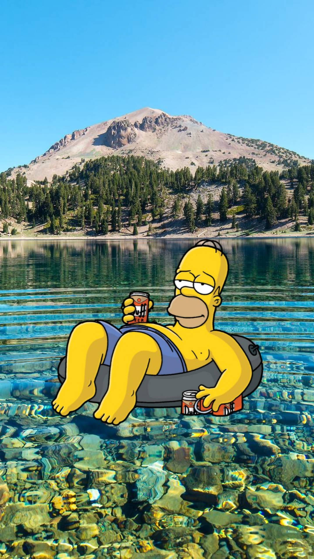 Homer Hài Hước Trên Hồ Thơ Mộng Hình nền