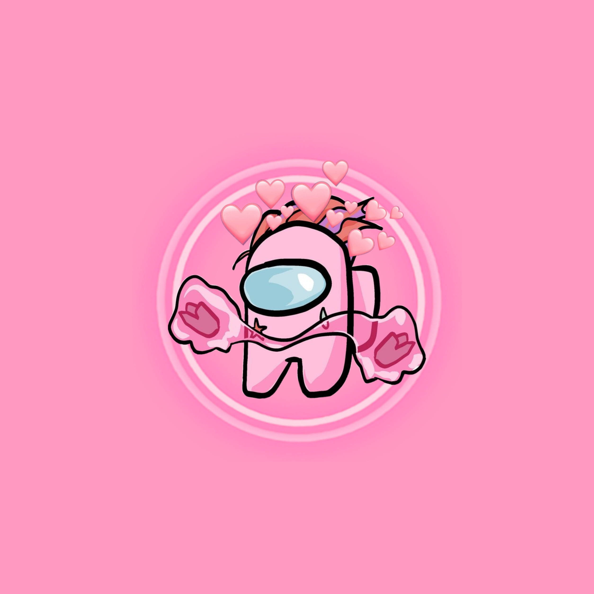 Hồng Aesthetic Among US Crew Hình nền