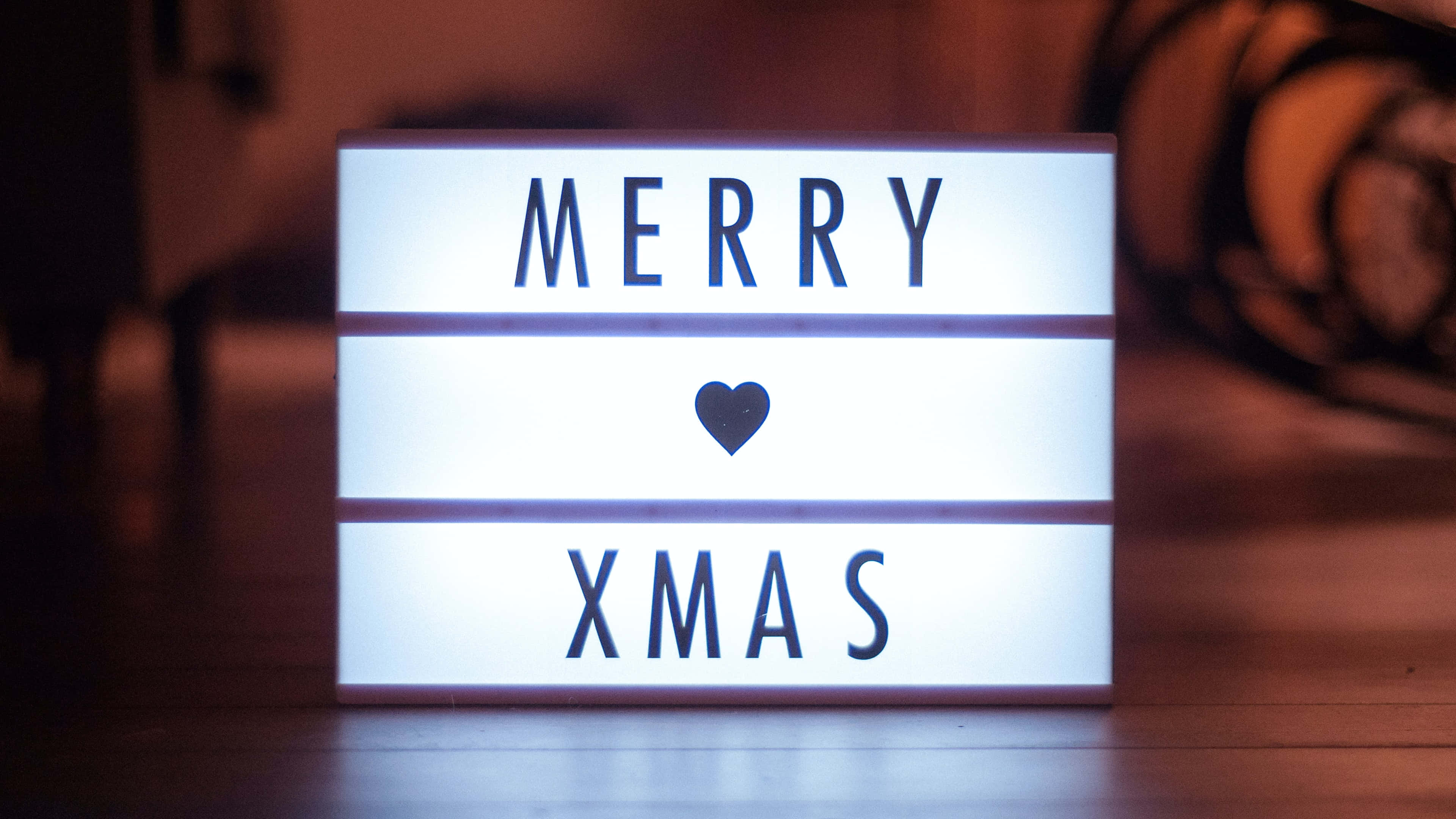 Hộp đèn với nền Merry Xmas Hình nền