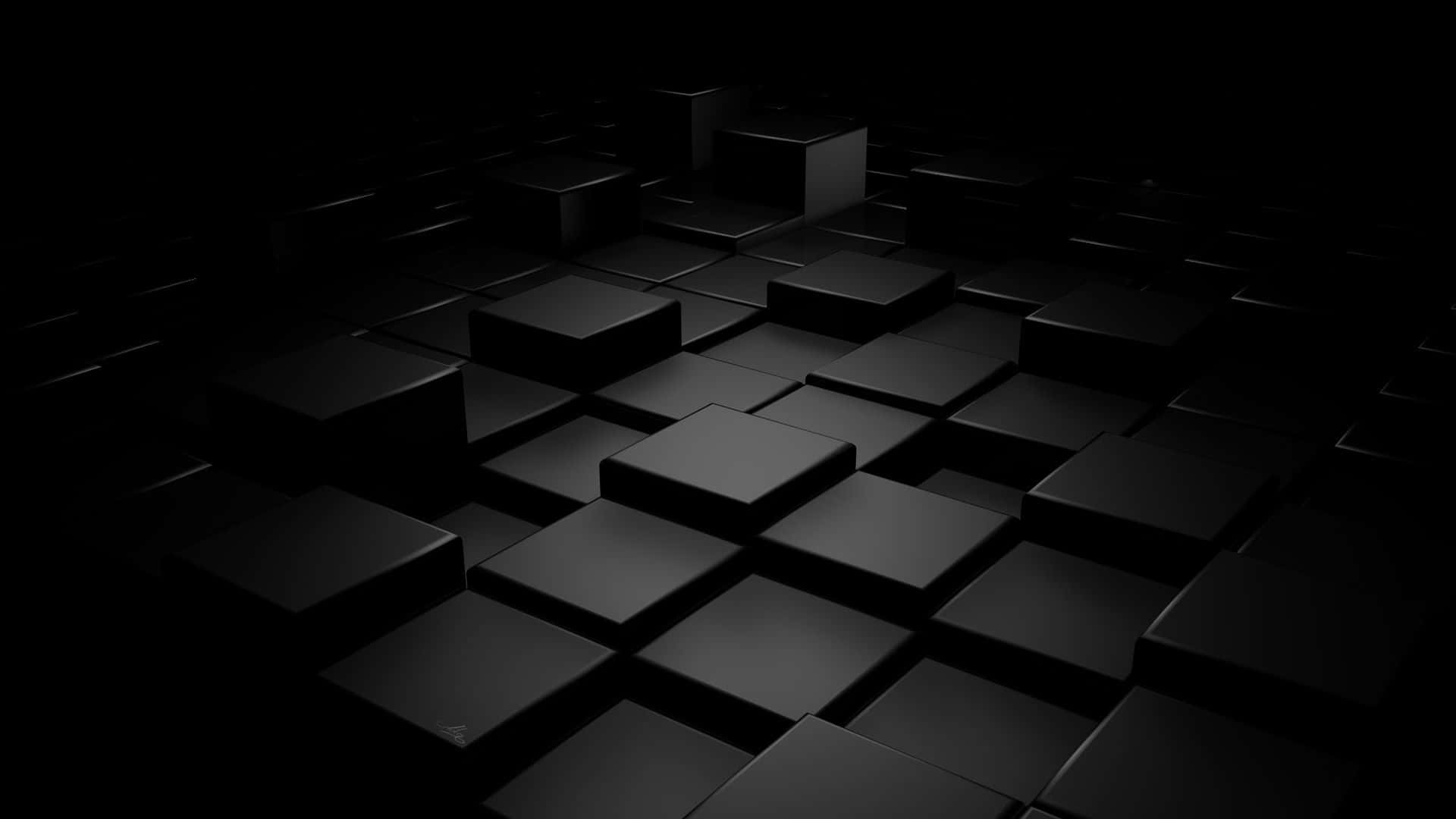 Hợp nhất các khối 3D trên nền đen Hình nền