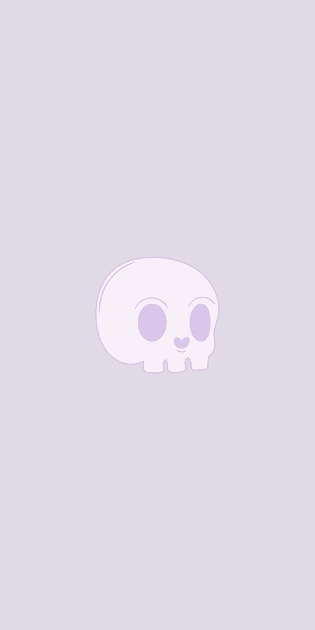 Hộp sọ tối giản dễ thương cho nền Pixel 3 Hình nền