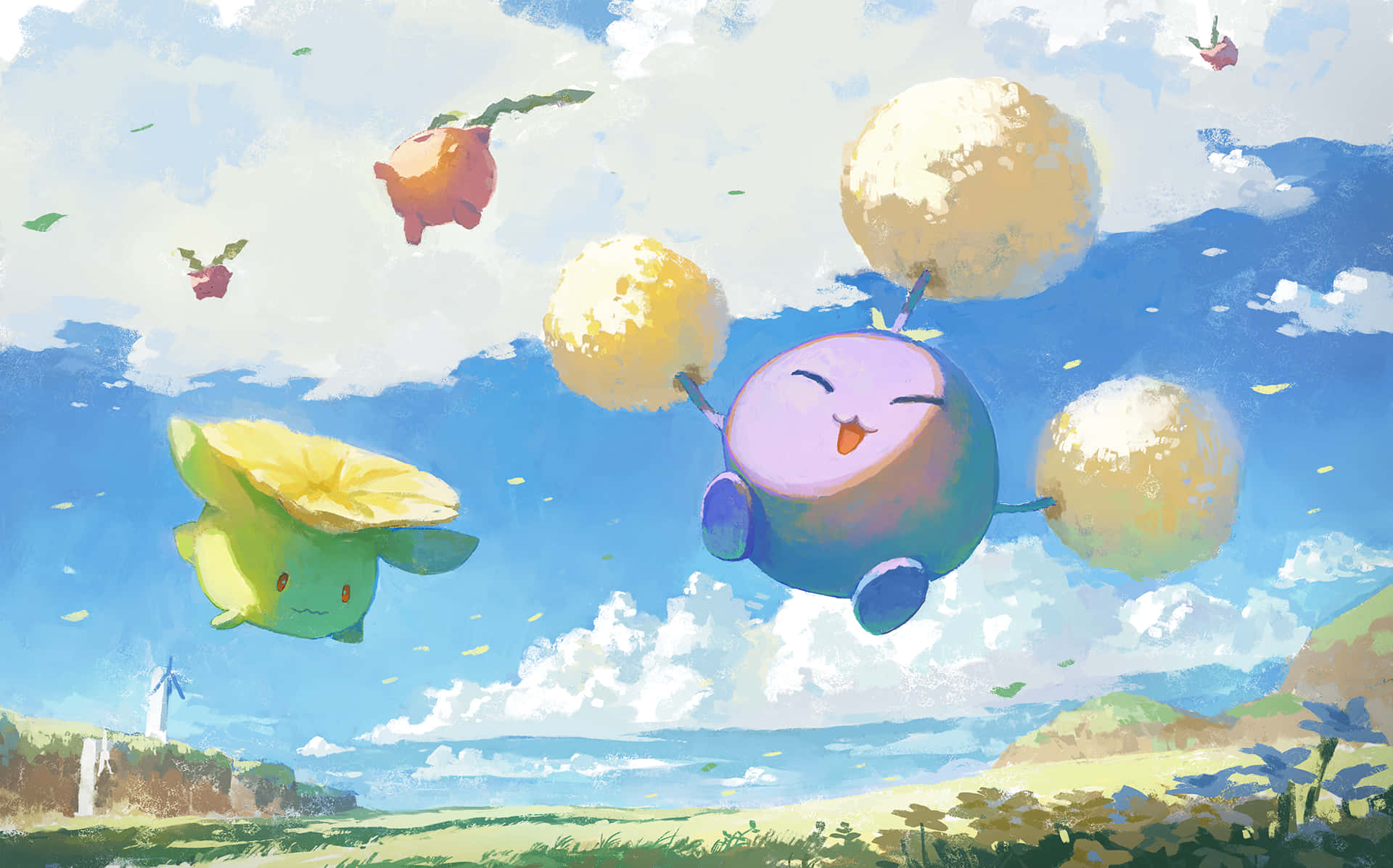 Hoppip, Skiploom và Jumpluff Hình nền