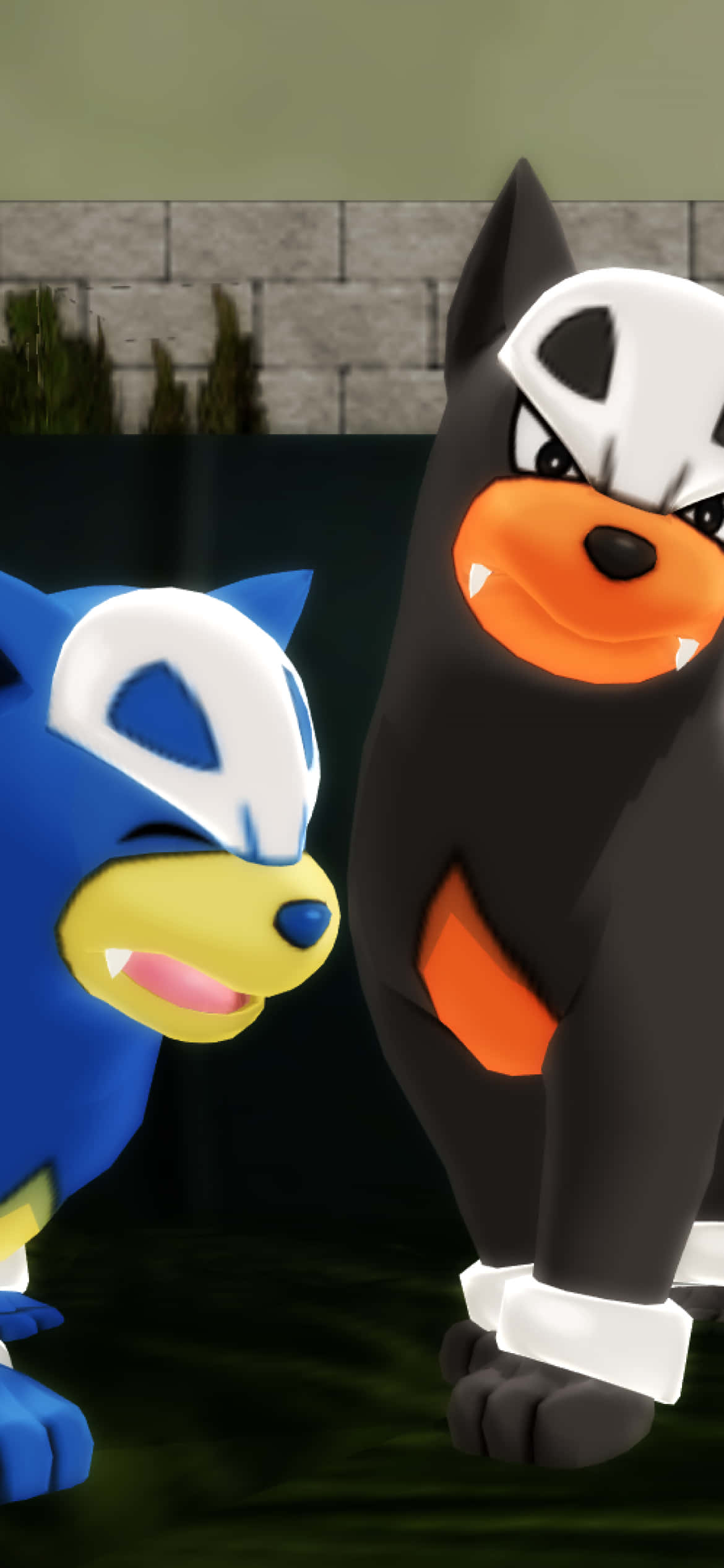 Houndour dễ thương và Houndour sáng bóng Hình nền