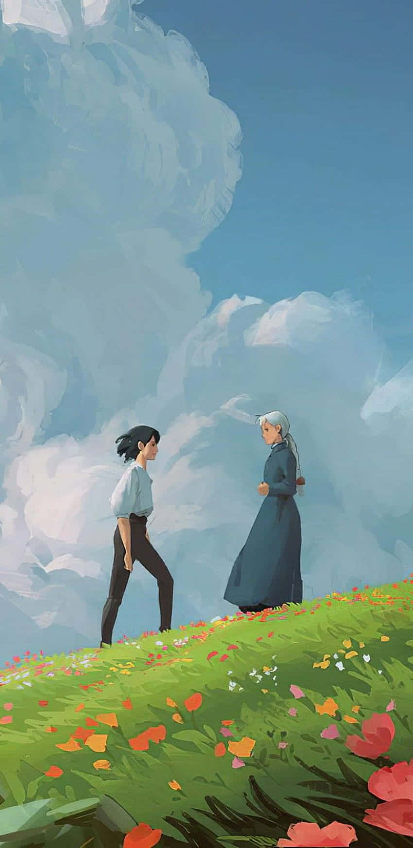 Howl và Sophie Studio Ghibli Điện thoại Hình nền