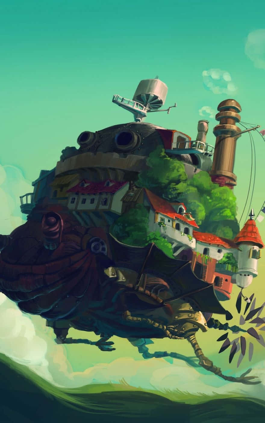 Howls Moving Castle Studio Ghibli Điện thoại Hình nền