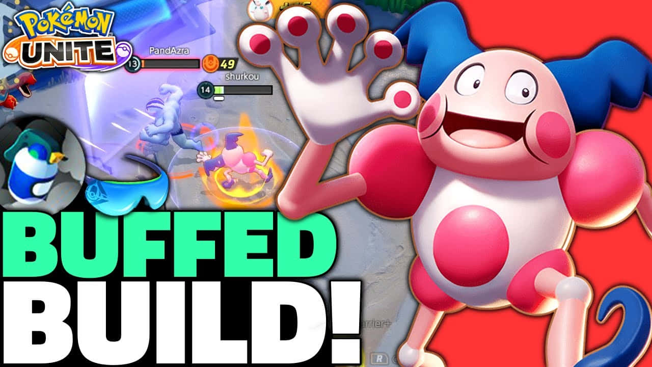 "Huấn luyện cùng Mr. Mime trong game Pokemon Unite mới!" Hình nền