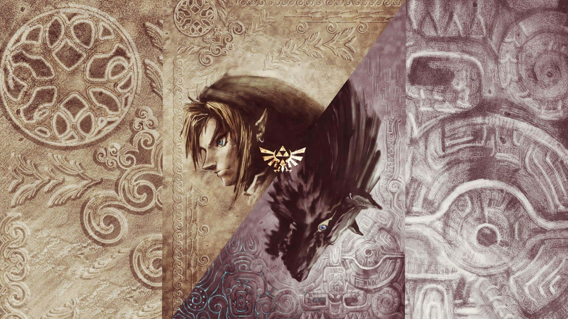 Huyền Thoại Zelda: Twilight Princess Link và Wolf Link Hình nền