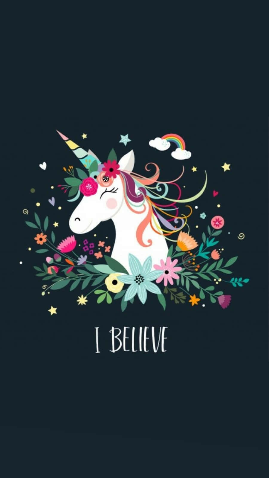 I Believe Hoa Unicorn iPhone Hình nền