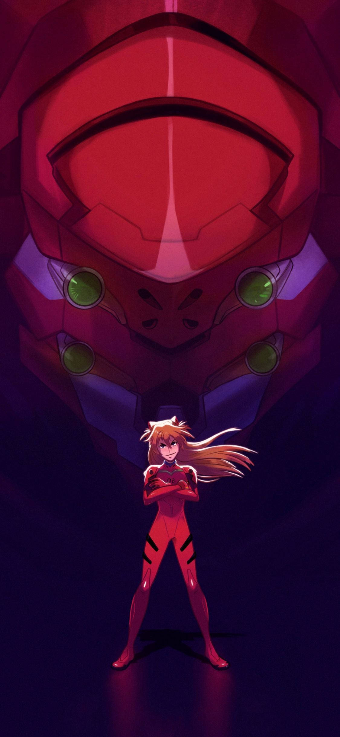 Điện thoại cách điệu theo bộ anime nổi tiếng Evangelion Hình nền