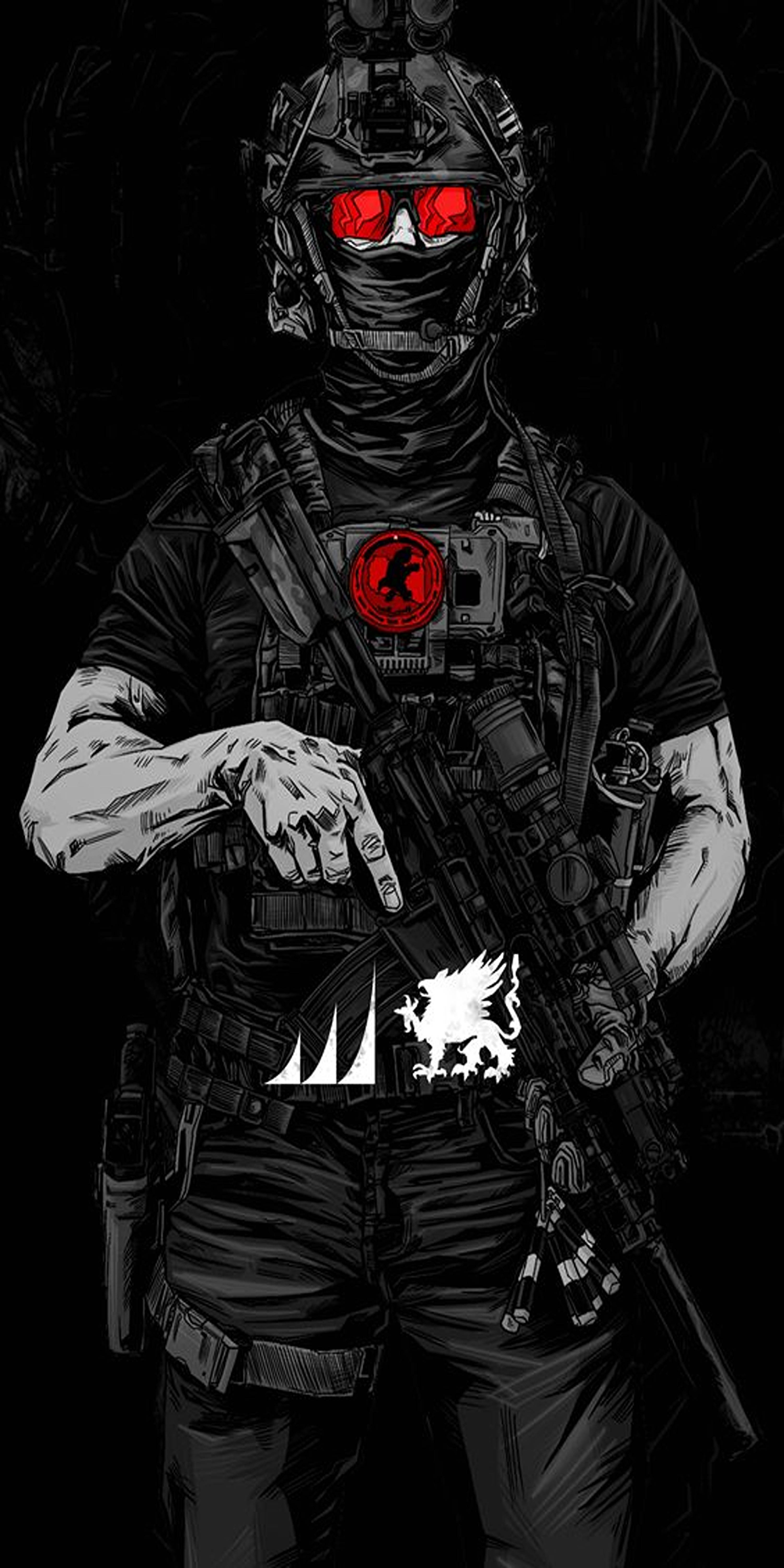 Điện thoại Call of Duty mắt đỏ Hình nền
