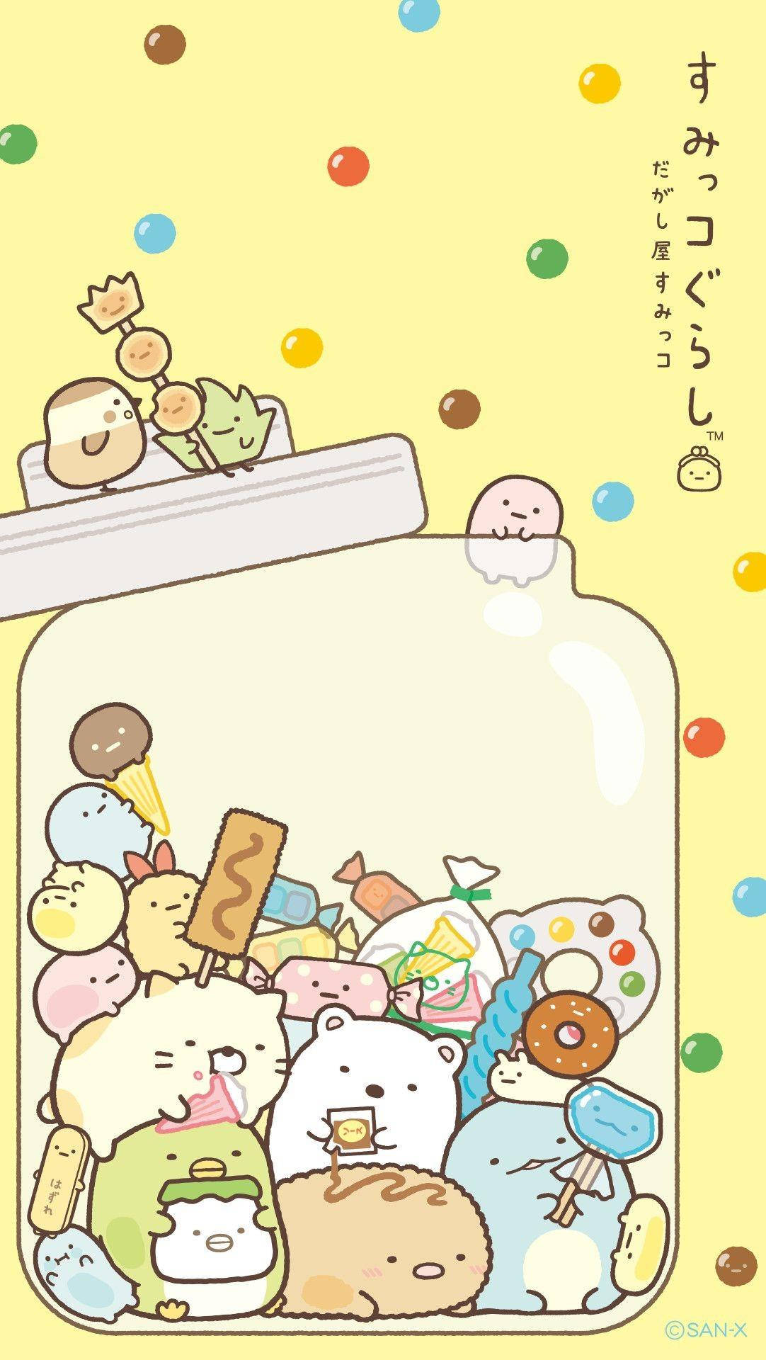Điện thoại dễ thương phong cách Sumikko Gurashi Hình nền