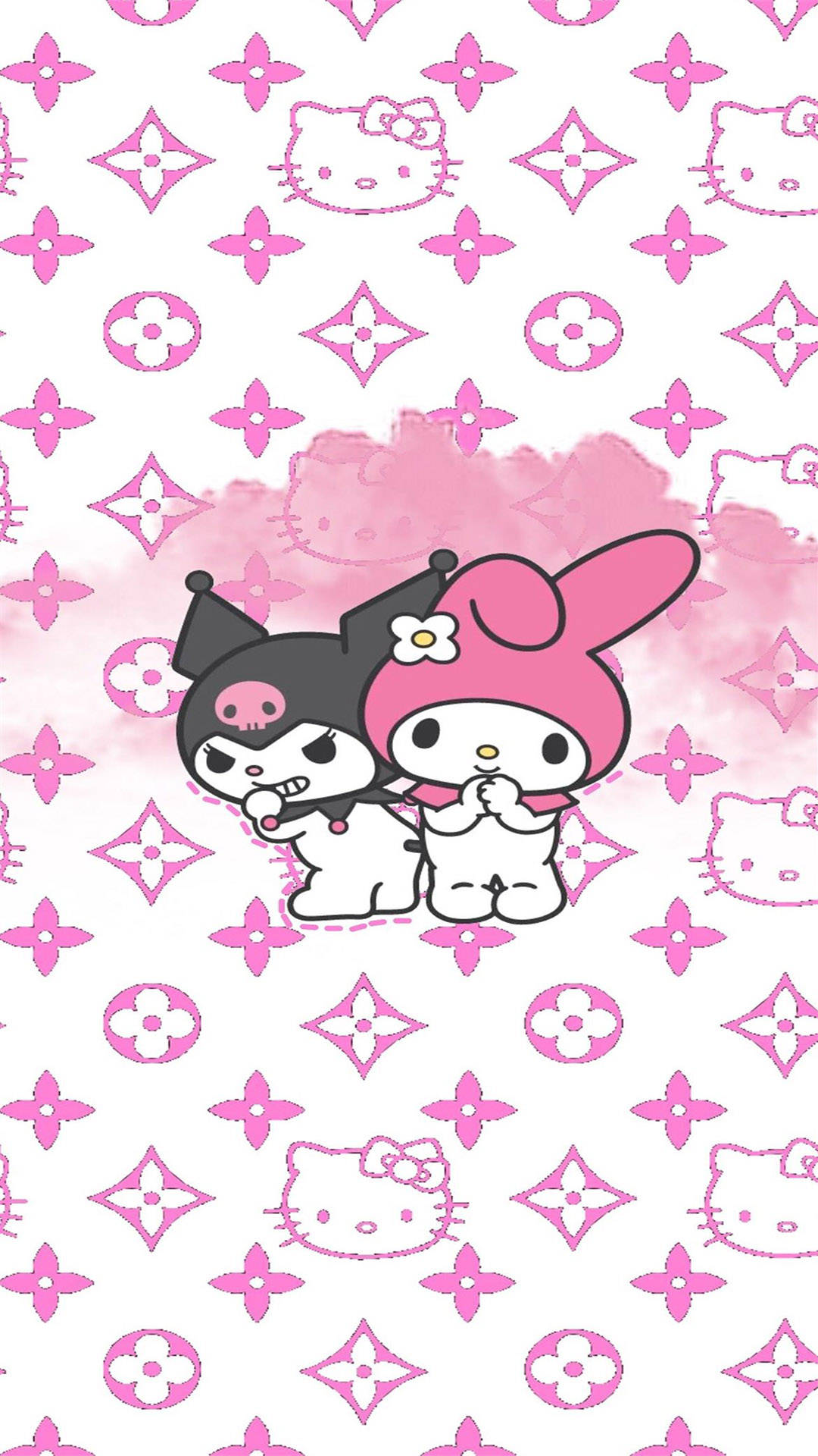 Điện thoại Louis Vuitton và nhân vật Sanrio Hình nền