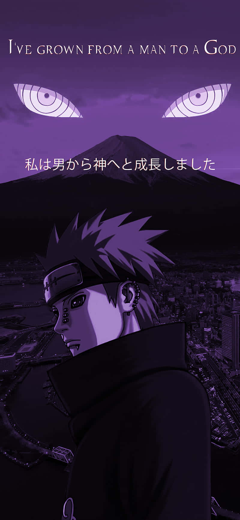 Điện thoại Naruto màu tím thẩm mỹ Hình nền