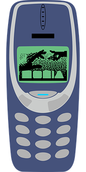 Điện thoại Nokia cổ điển với trò chơi Rắn săn mồi Hình nền