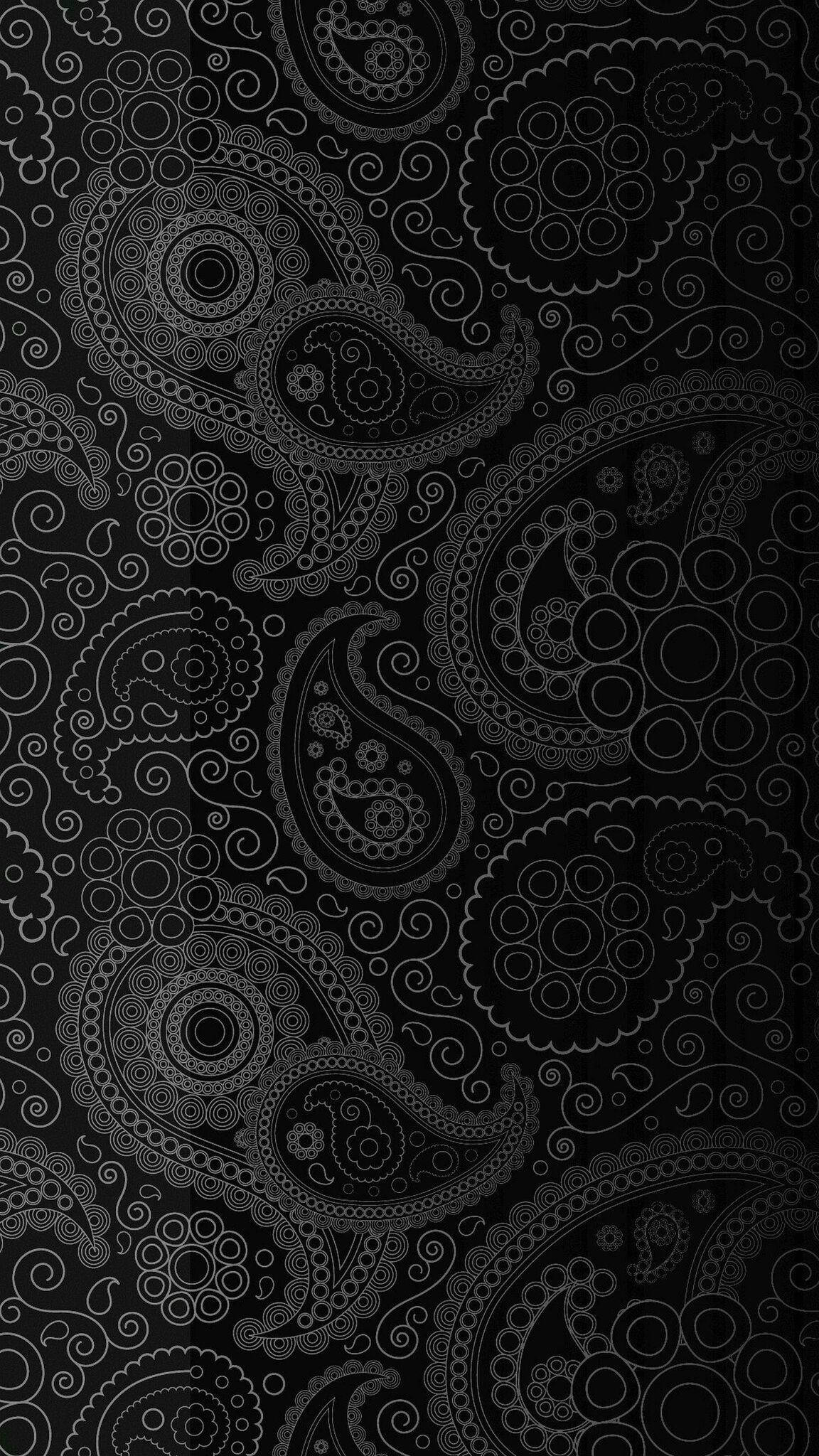 Điện thoại tối màu với họa tiết paisley Hình nền