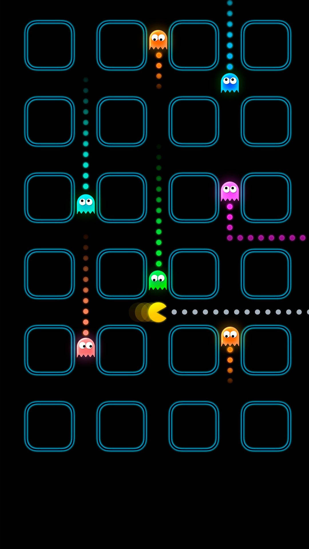 iPhone Gaming Pacman Ăn Ma Hình nền