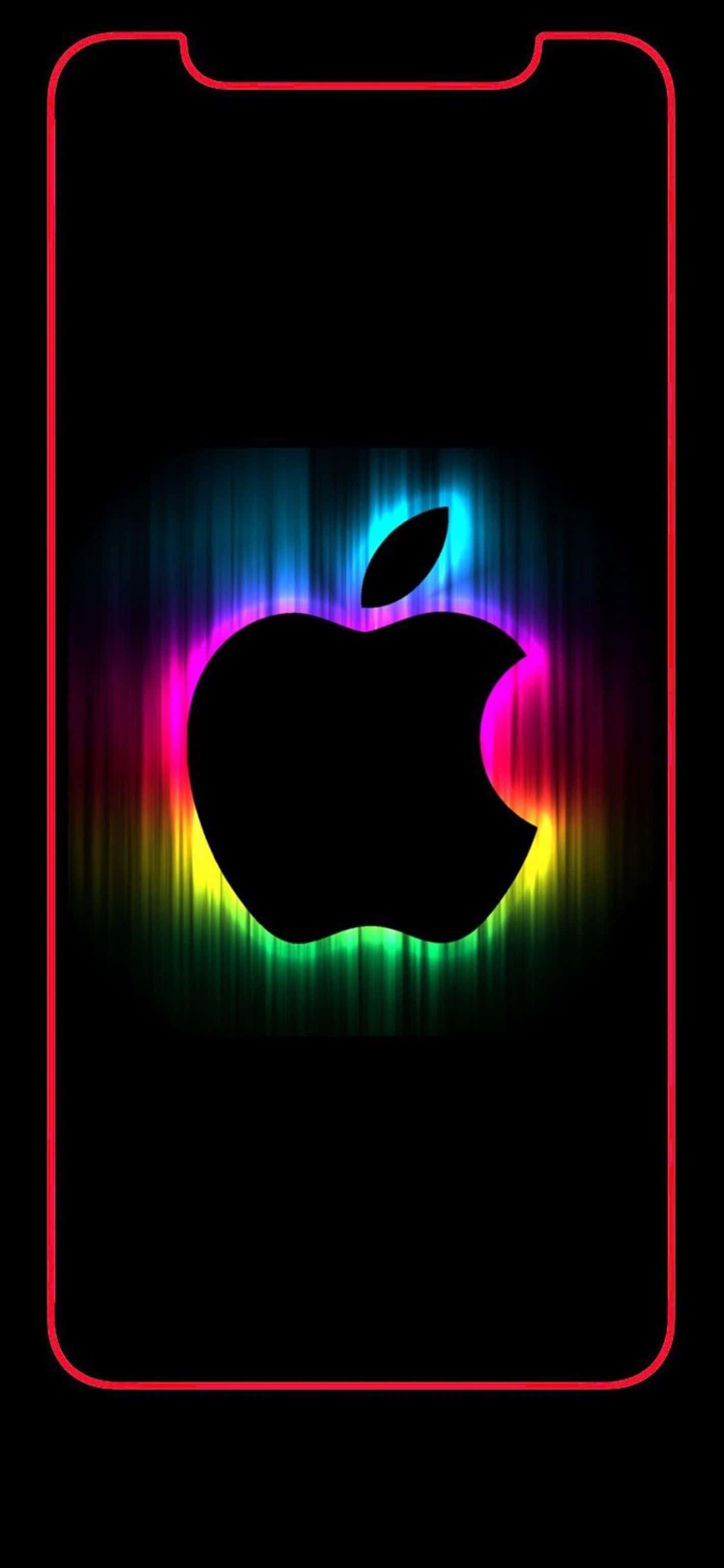 iPhone HD nền Apple cầu vồng neon ấn tượng Hình nền