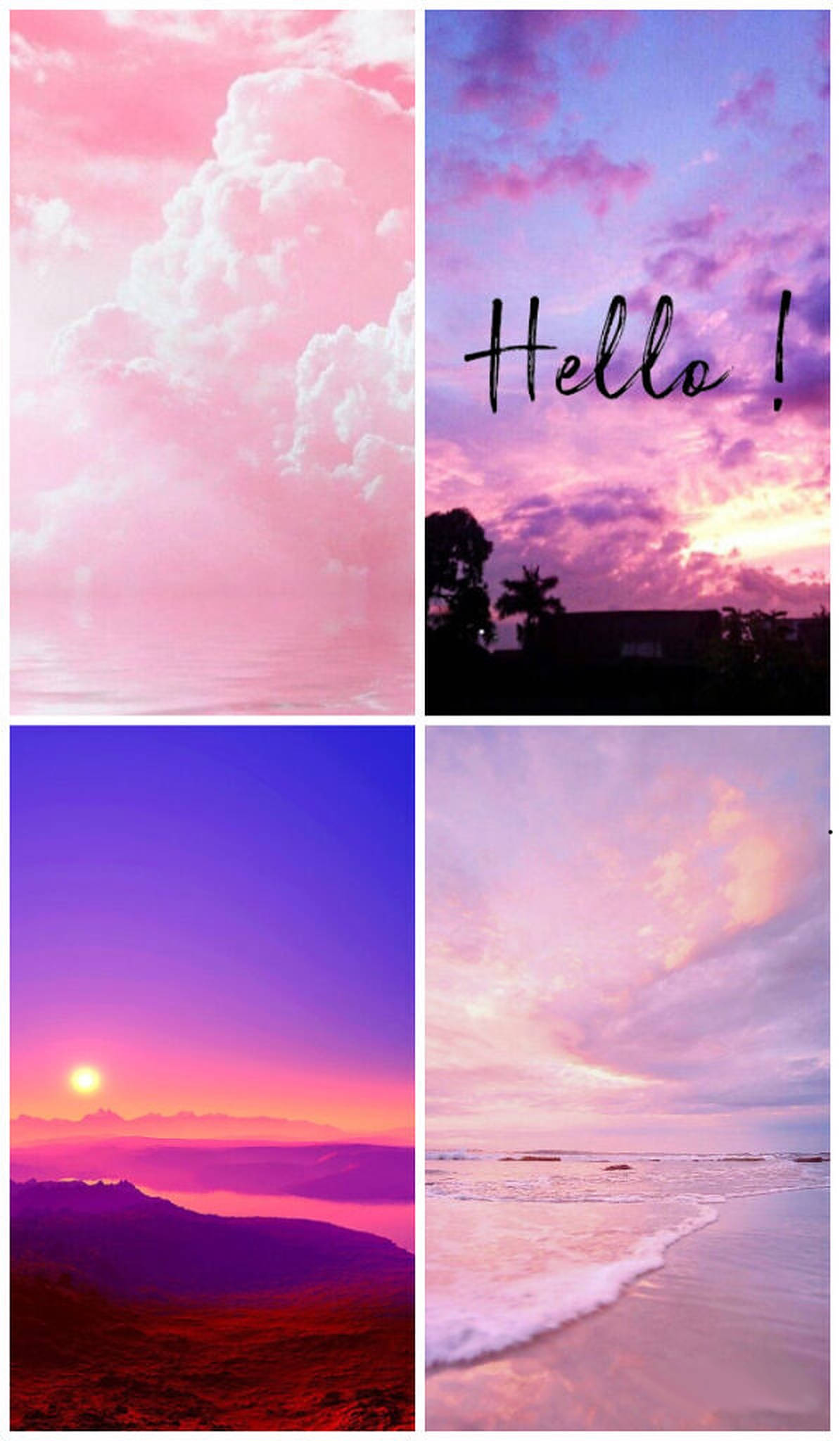 iPhone Hồng Phong Cách Thẩm Mỹ Collage Hình nền