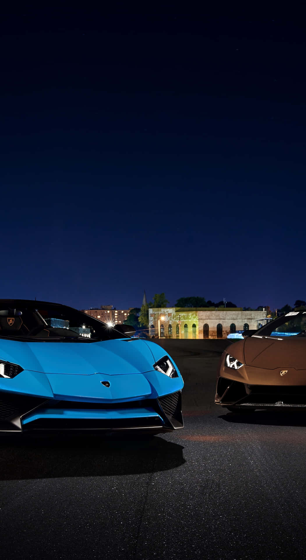 iPhone Lamborghini xanh cổ điển Hình nền