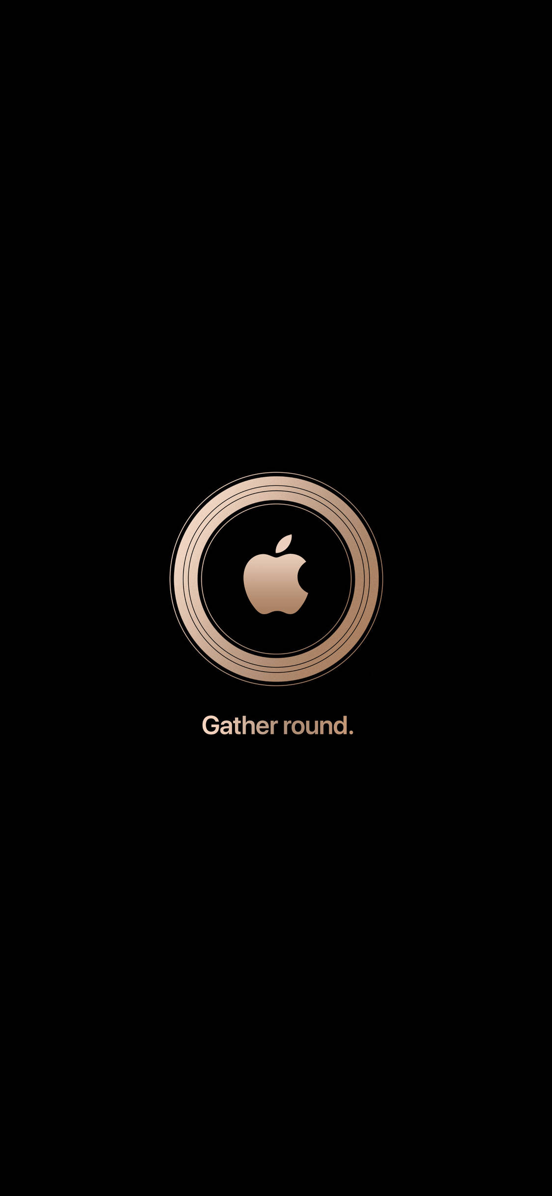 iPhone Logo Apple Vòng Tròn Vàng Hình nền