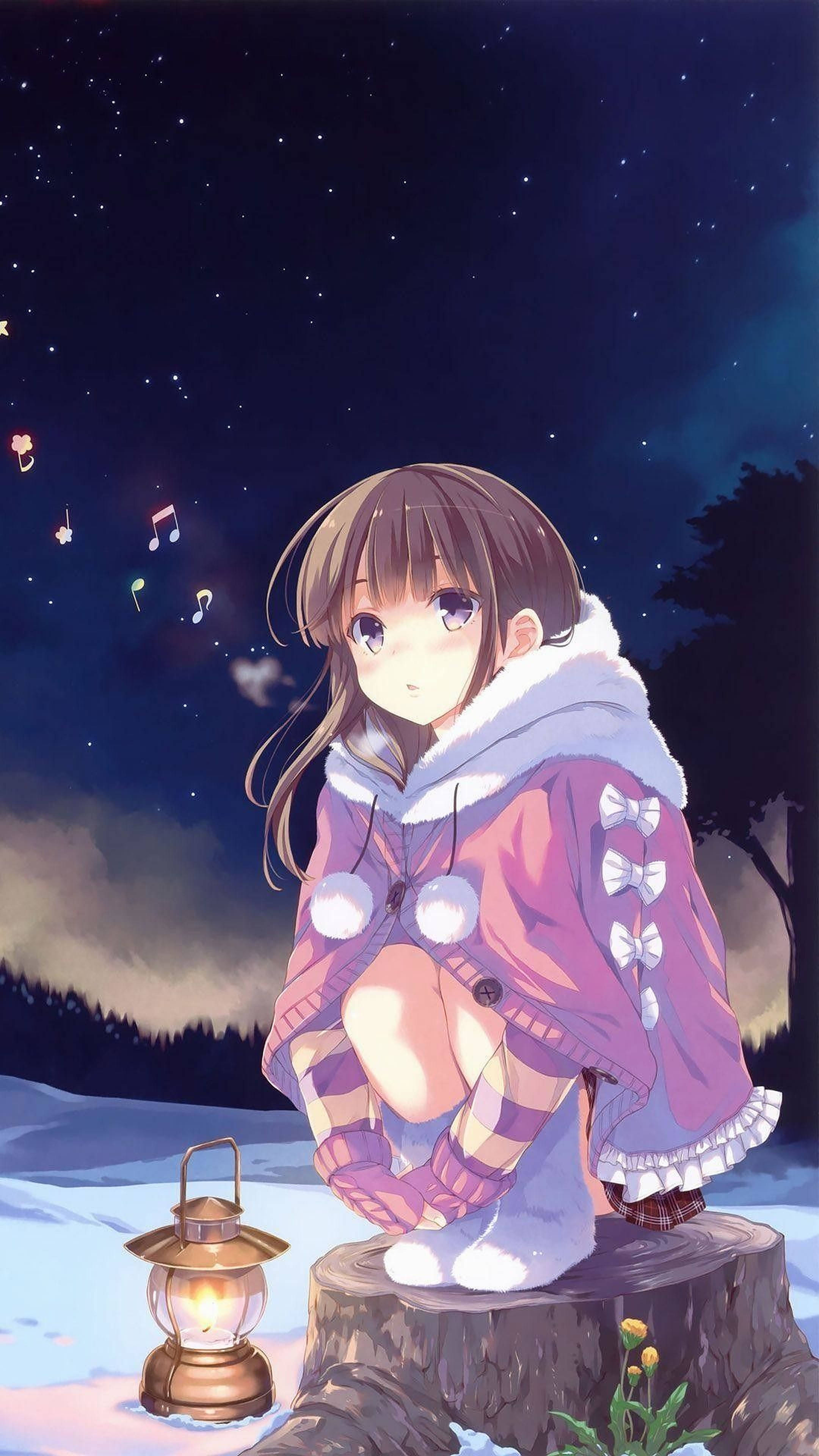 iPhone Mùa Đông Anime Hình nền