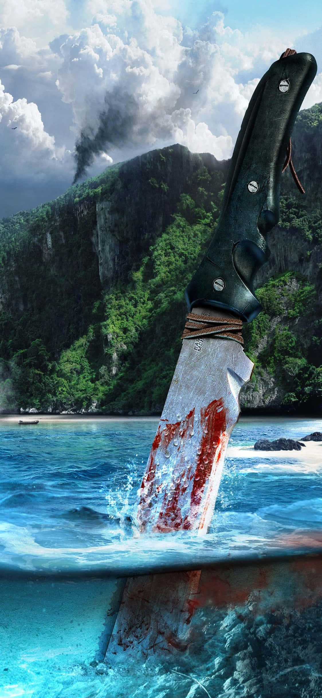 iPhone X Far Cry 3 Nền Con Dao Dính Máu Hình nền