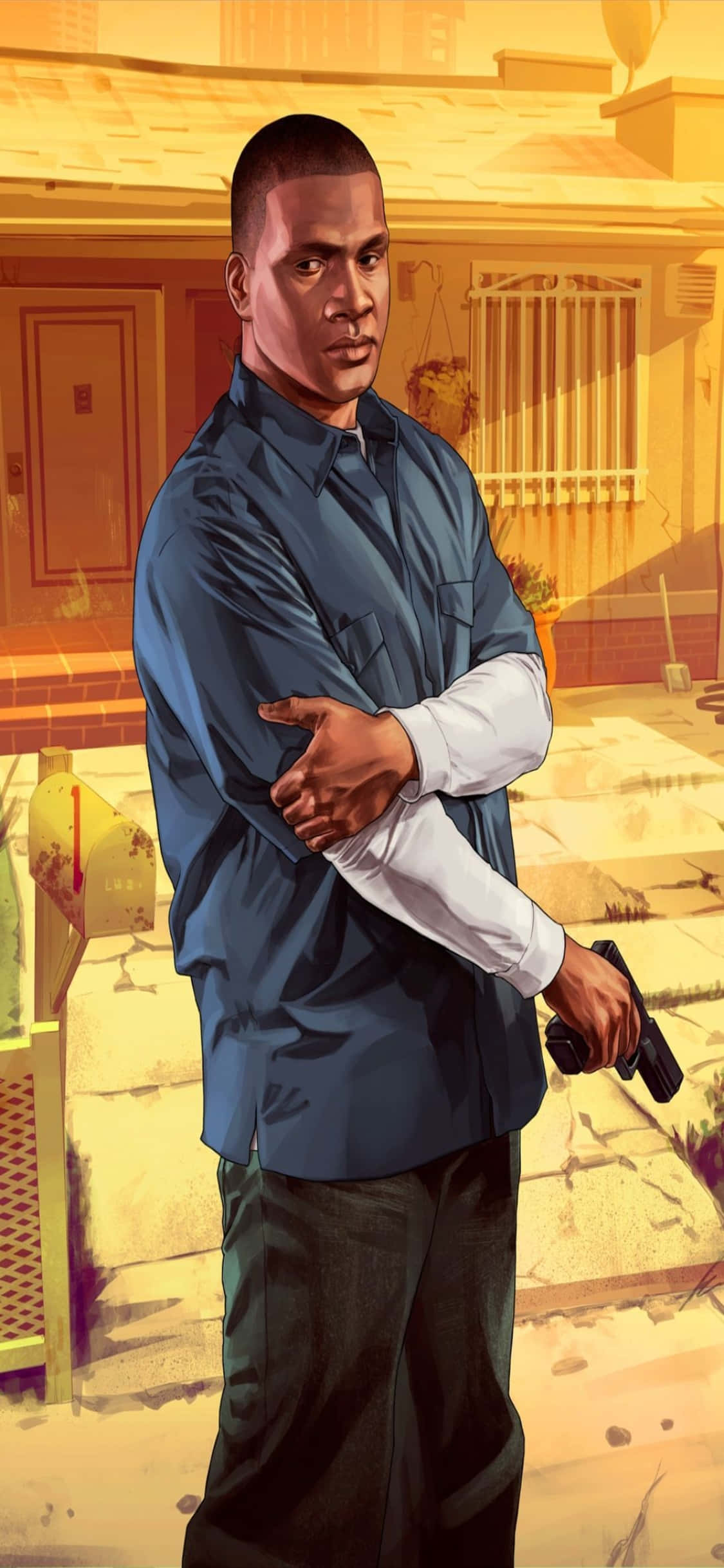 iPhone X GTA V Nền Frank Trong Tay Áo Dài Hình nền