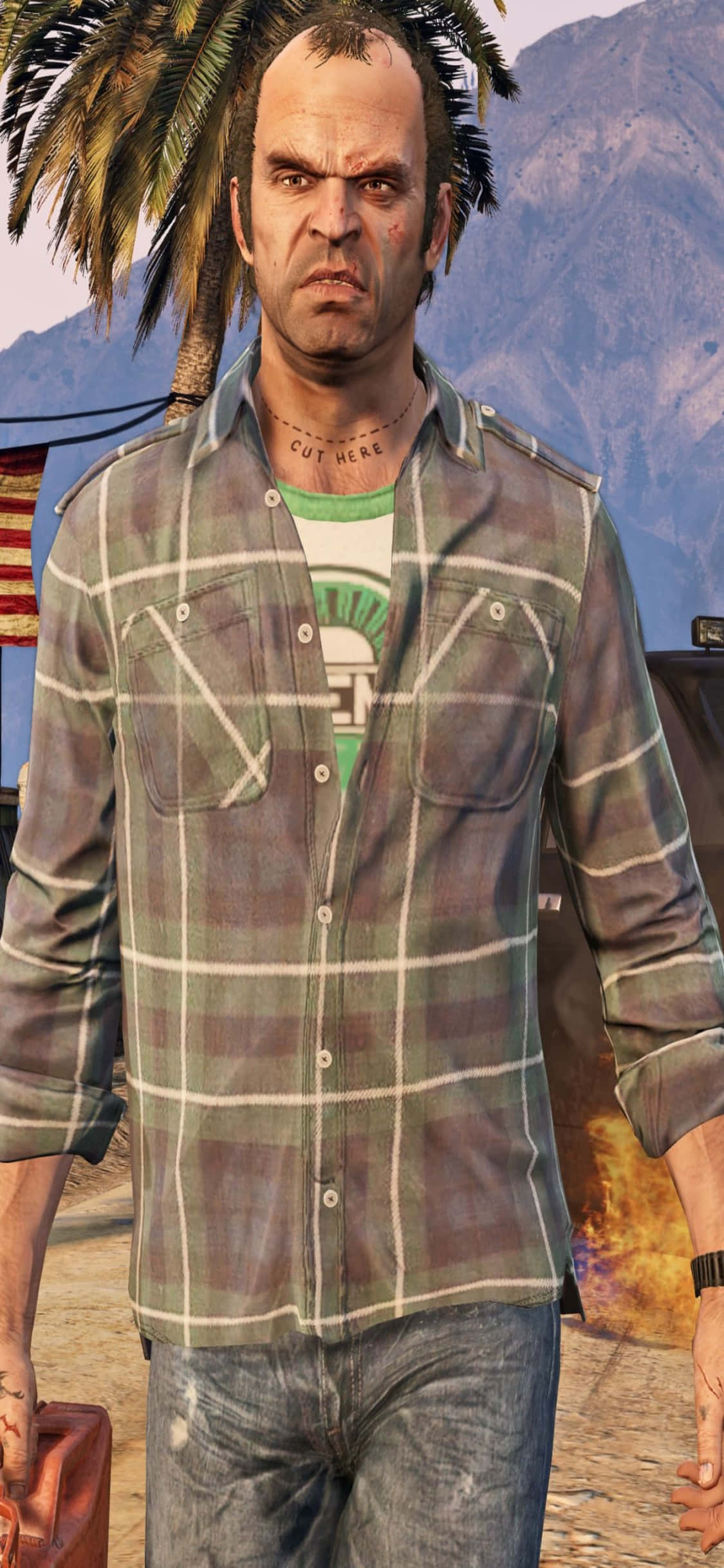 iPhone X GTA V Nền Trevor Trong Áo Polo Hình nền