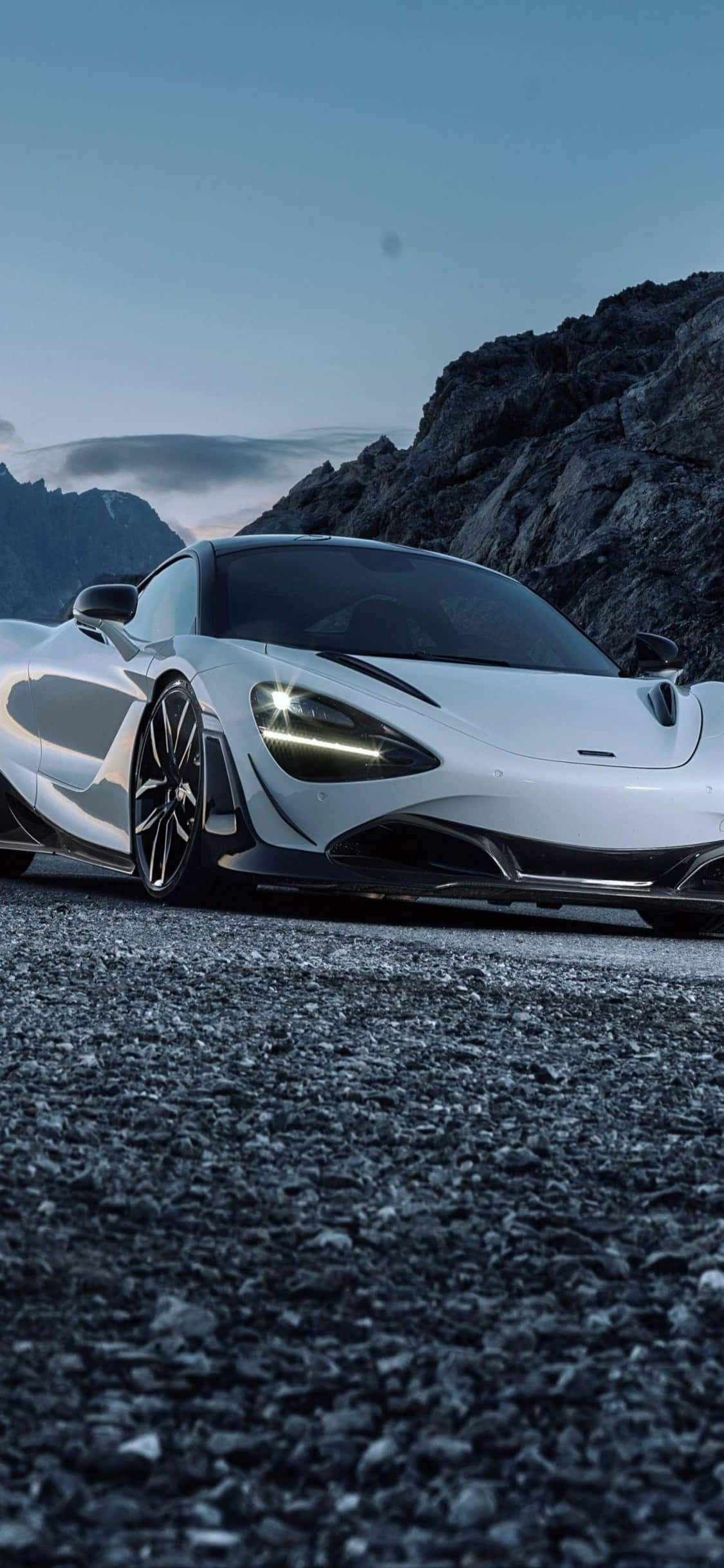 iPhone X Mclaren 720s Nền Đường Núi Hình nền